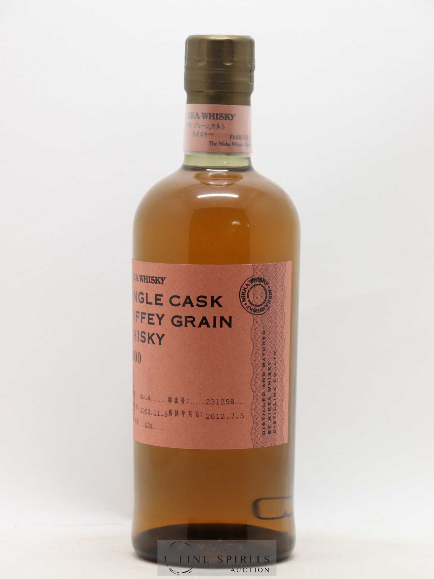 Nikka 2000 Of. Coffey Grain Cask 231298 - bottled 2012 - Lot de 1 bouteille - 2