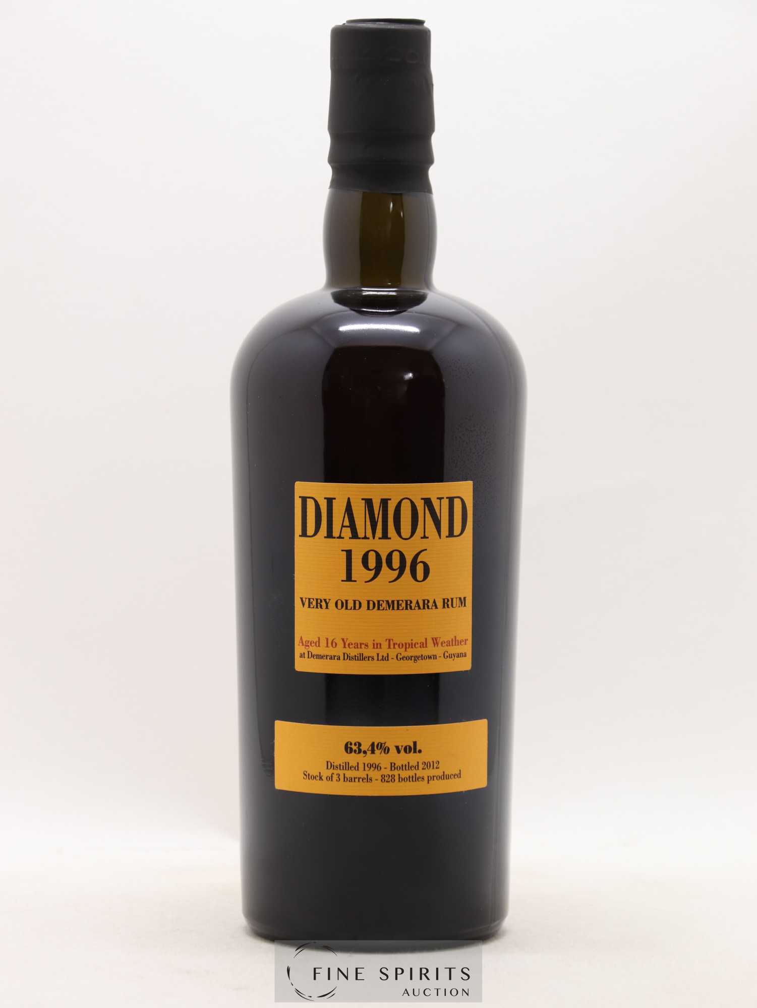Diamond 16 years 1996 Velier SSN Casks n°8404-8405-8407 - One of 828 - bottled 2012 - Lot of 1 bottle - 1