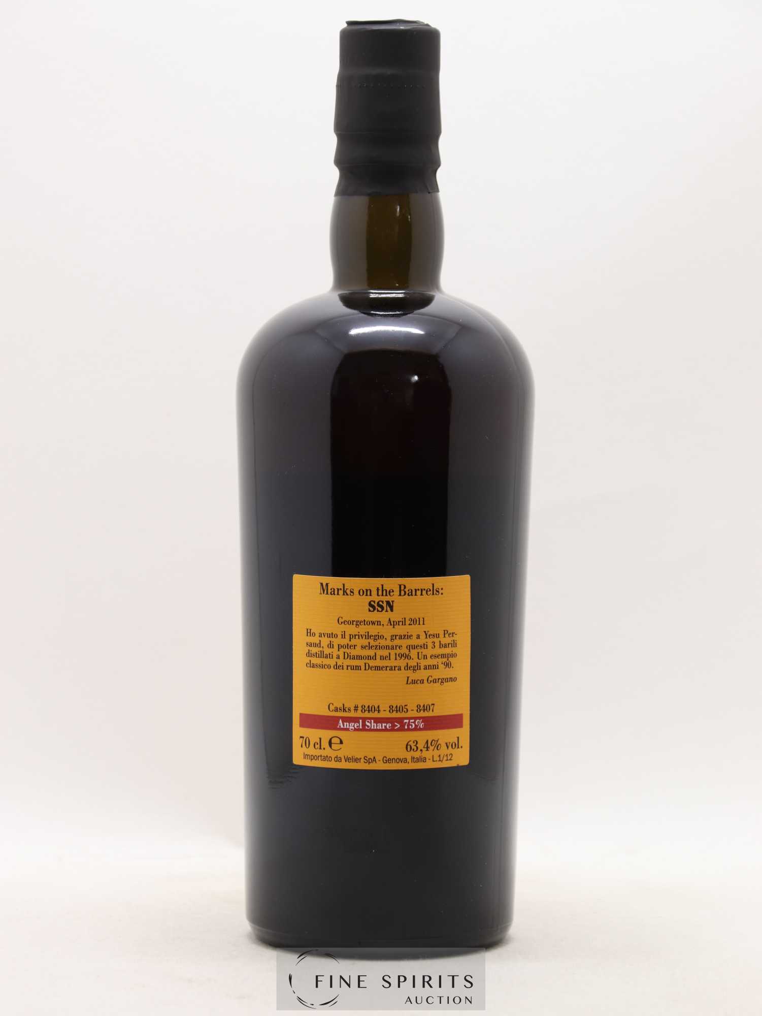 Diamond 16 years 1996 Velier SSN Casks n°8404-8405-8407 - One of 828 - bottled 2012 - Lot of 1 bottle - 2
