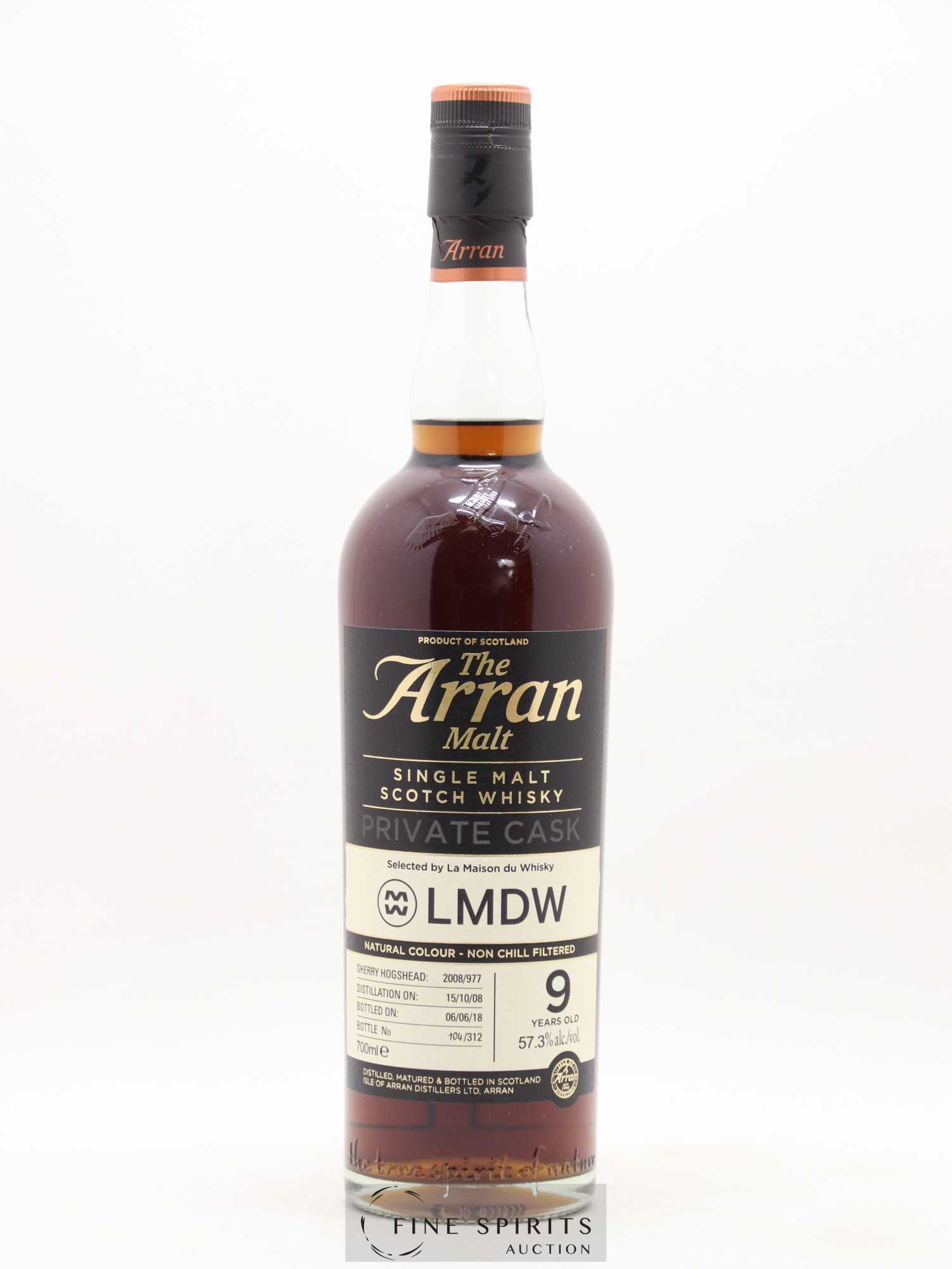 Arran 9 years 2008 Of. Cask 2008-977 - One of 312 - bottled 2018 LMDW Private Cask - Lot de 1 bouteille - 1