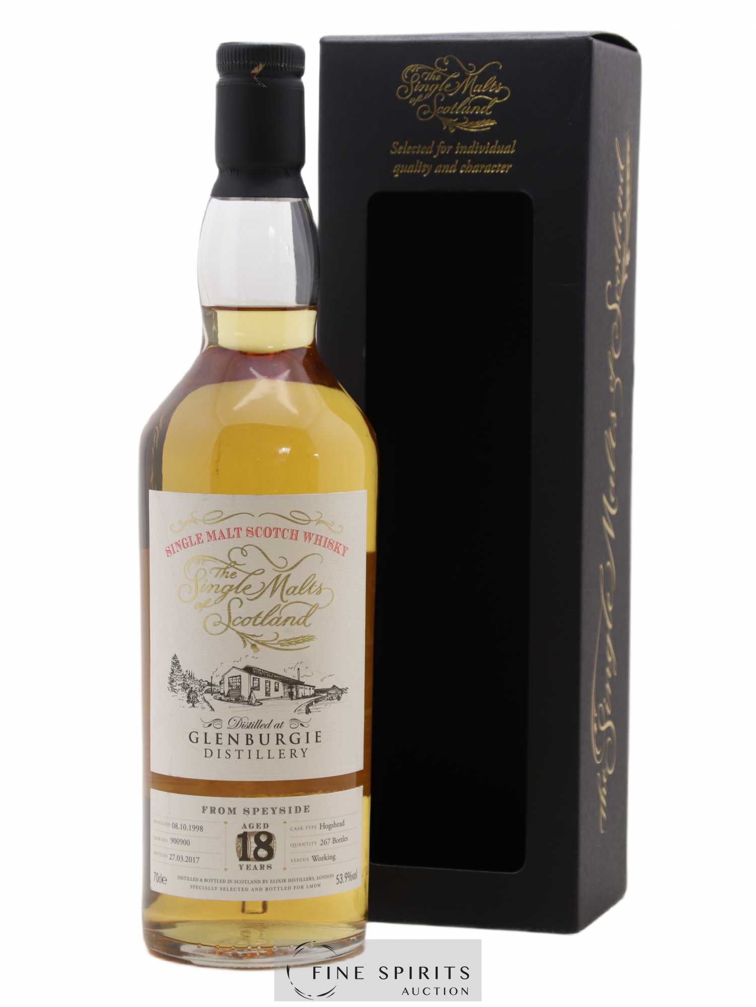 Glenburgie 18 years 1998 Elixir Distillers Hogshead Cask n°900900 - One of 267 - bottled 2017 LMDW The Single Malts of Scotland - Lot de 1 bouteille - 0