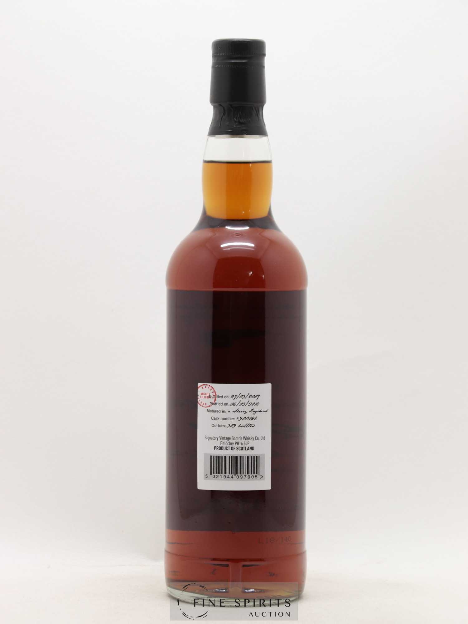 Glenlivet 2007 Signatory Vintage Cask n°900186 - One of 309 - bottled 2018 LMDW - Posten von 1 Flasche - 2