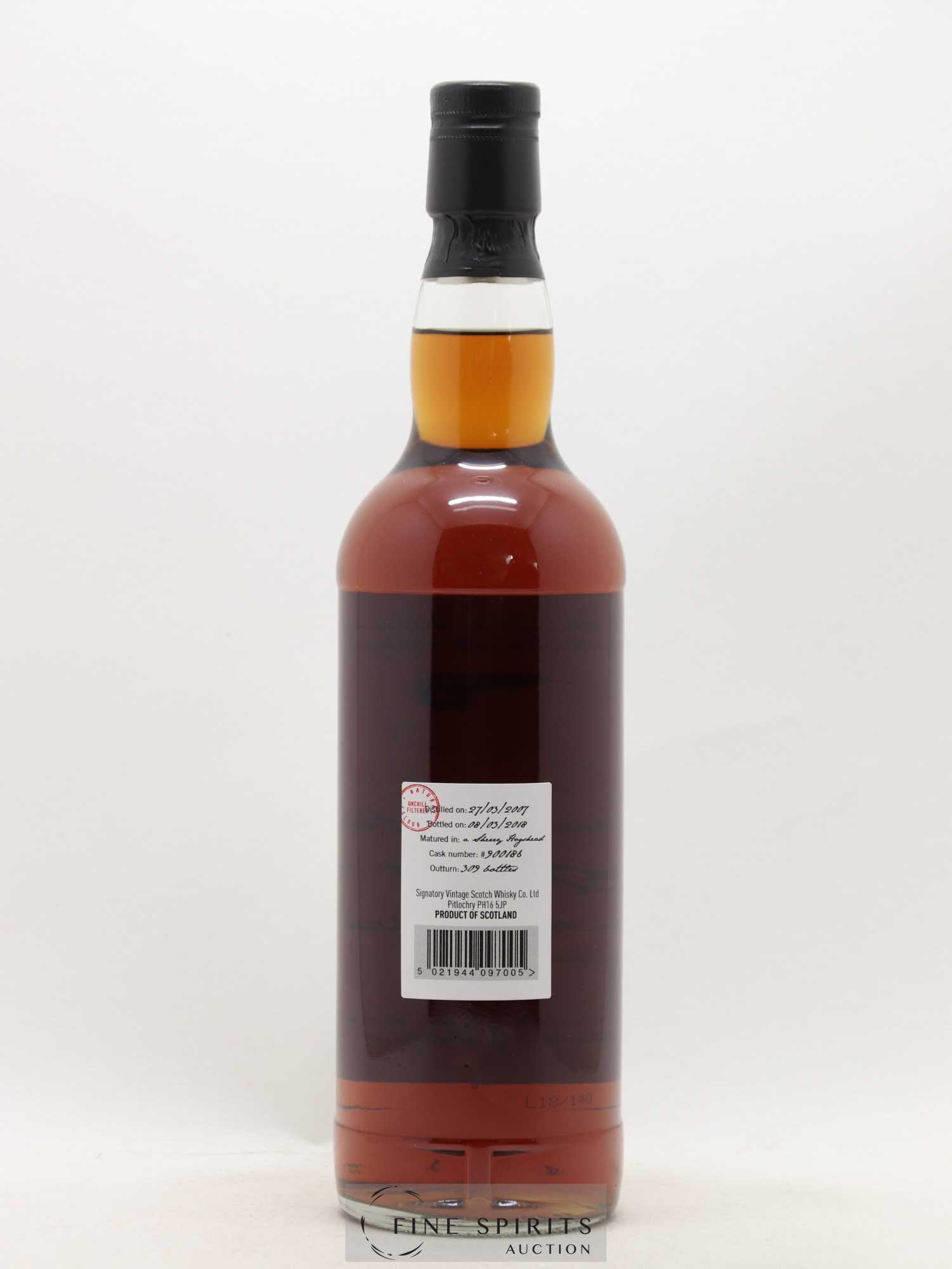 Glenlivet 2007 Signatory Vintage Cask n°900186 - One of 309 - bottled 2018 LMDW - Lot de 1 bouteille - 2