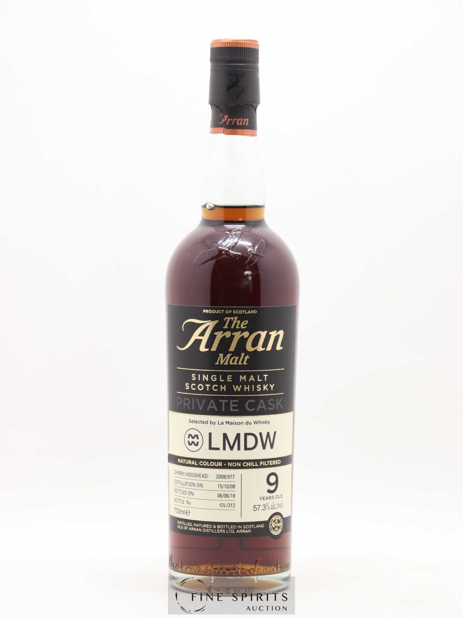 Arran 9 years 2008 Of. Cask 2008-977 - One of 312 - bottled 2018 LMDW Private Cask - Lot de 1 bouteille - 1