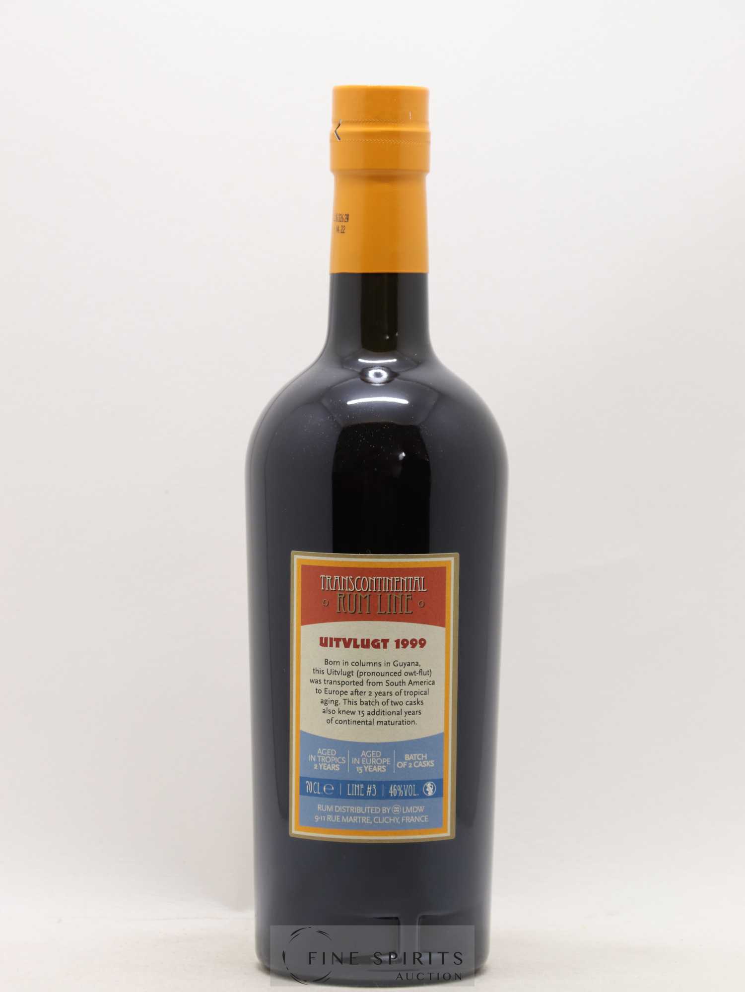Uitvlugt 17 years 1999 LMDW Line n°3 - bottled 2016 Transcontinental Rum Line - Lot de 1 bouteille - 2