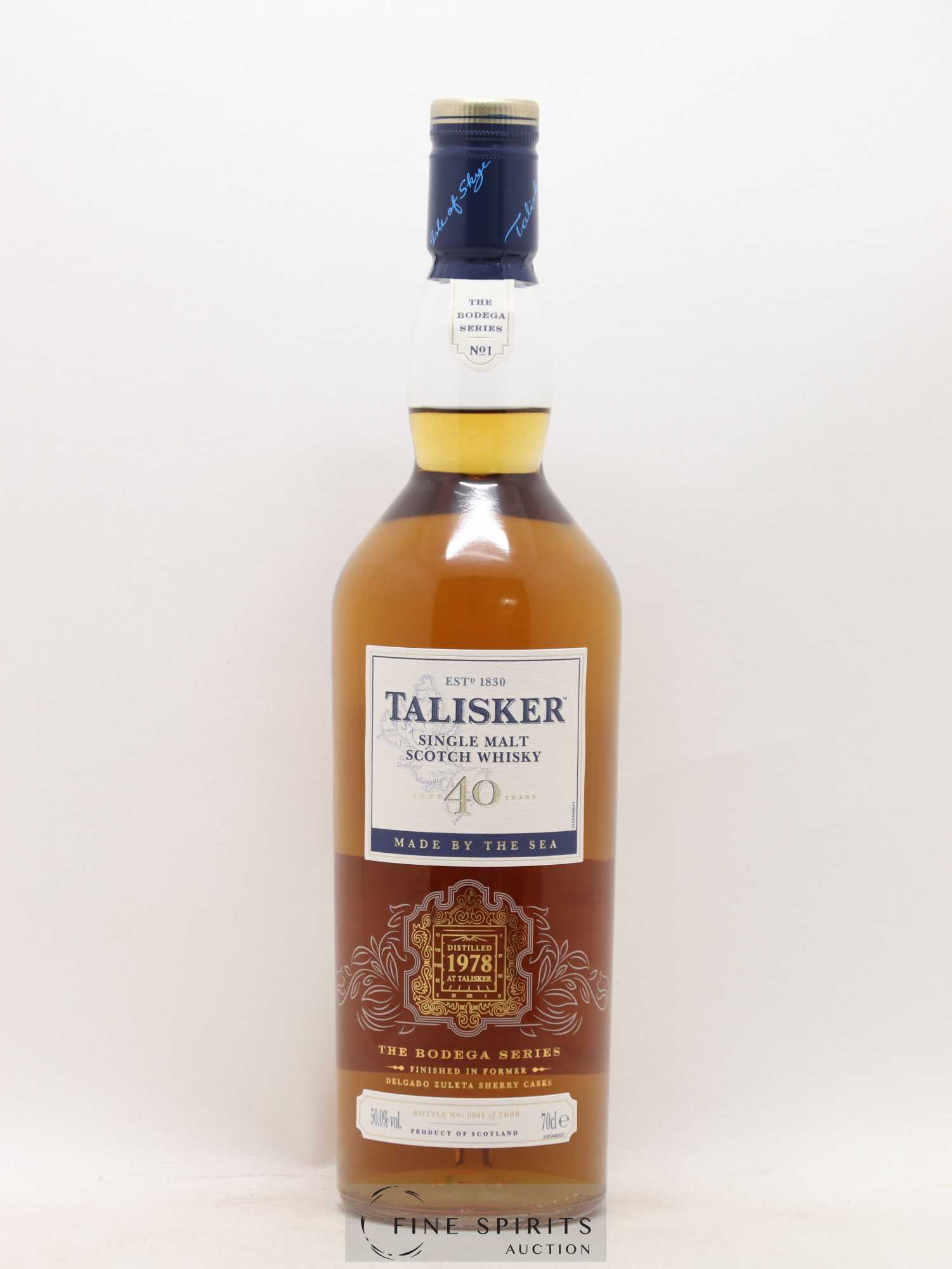 Talisker 40 years 1978 Of. The Bodega Series n°1 One of 2000 - Lot de 1 bouteille - 1