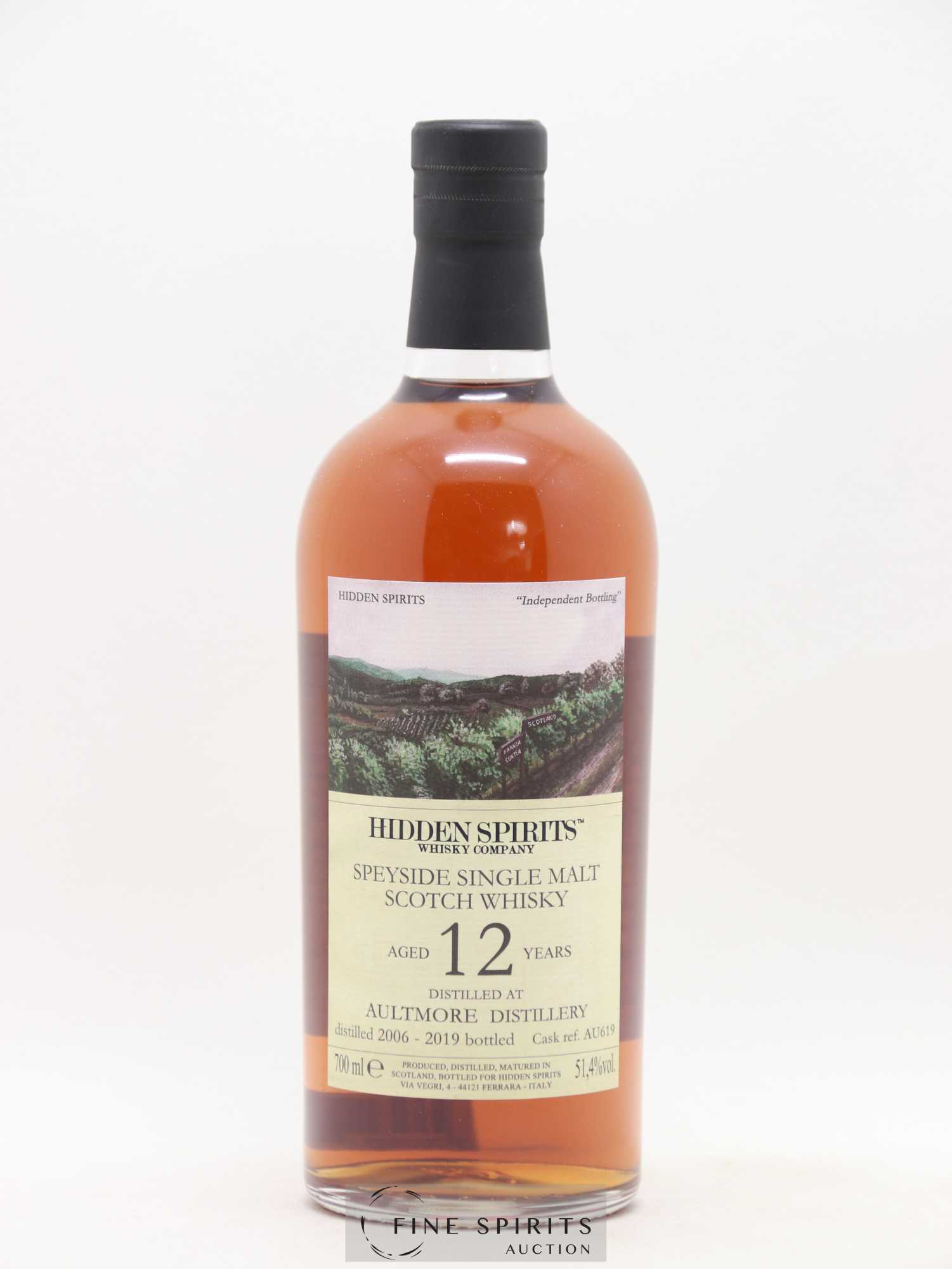 Aultmore 12 years 2006 Hidden Spirits Cask n° AU619 - bottled 2019 Franca Contea - Lot de 1 bouteille - 1