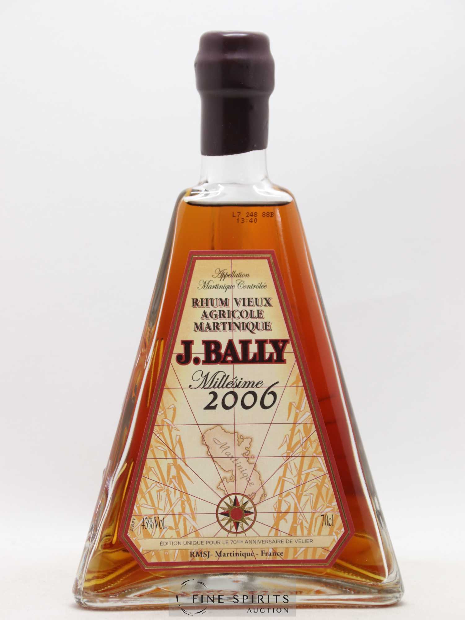 J. Bally 2006 Of. Velier 70th Anniversary - Lot de 1 bouteille - 1