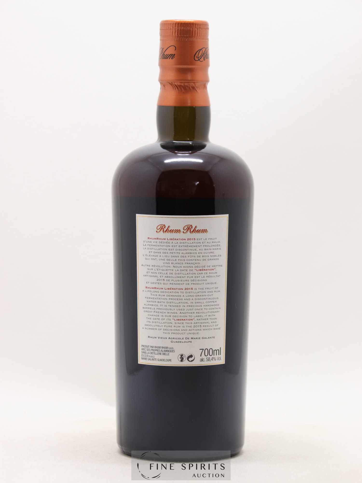 Rhum Rhum Of. PMG - Maitre Capovilla Libération 2015 Version Intégrale - Lot of 1 bottle - 2