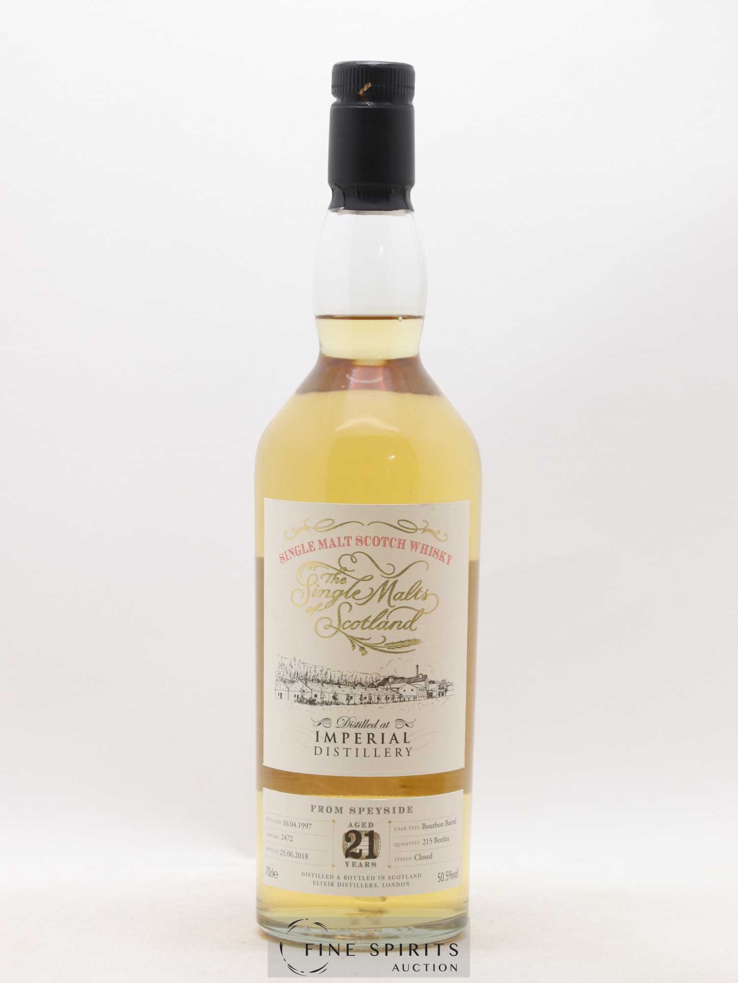 Imperial 21 years 1997 Elixir Distillers Bourbon Barrel n°2472 - One of 215 - bottled 2018 The Single Malts of Scotland - Lot de 1 bouteille - 1