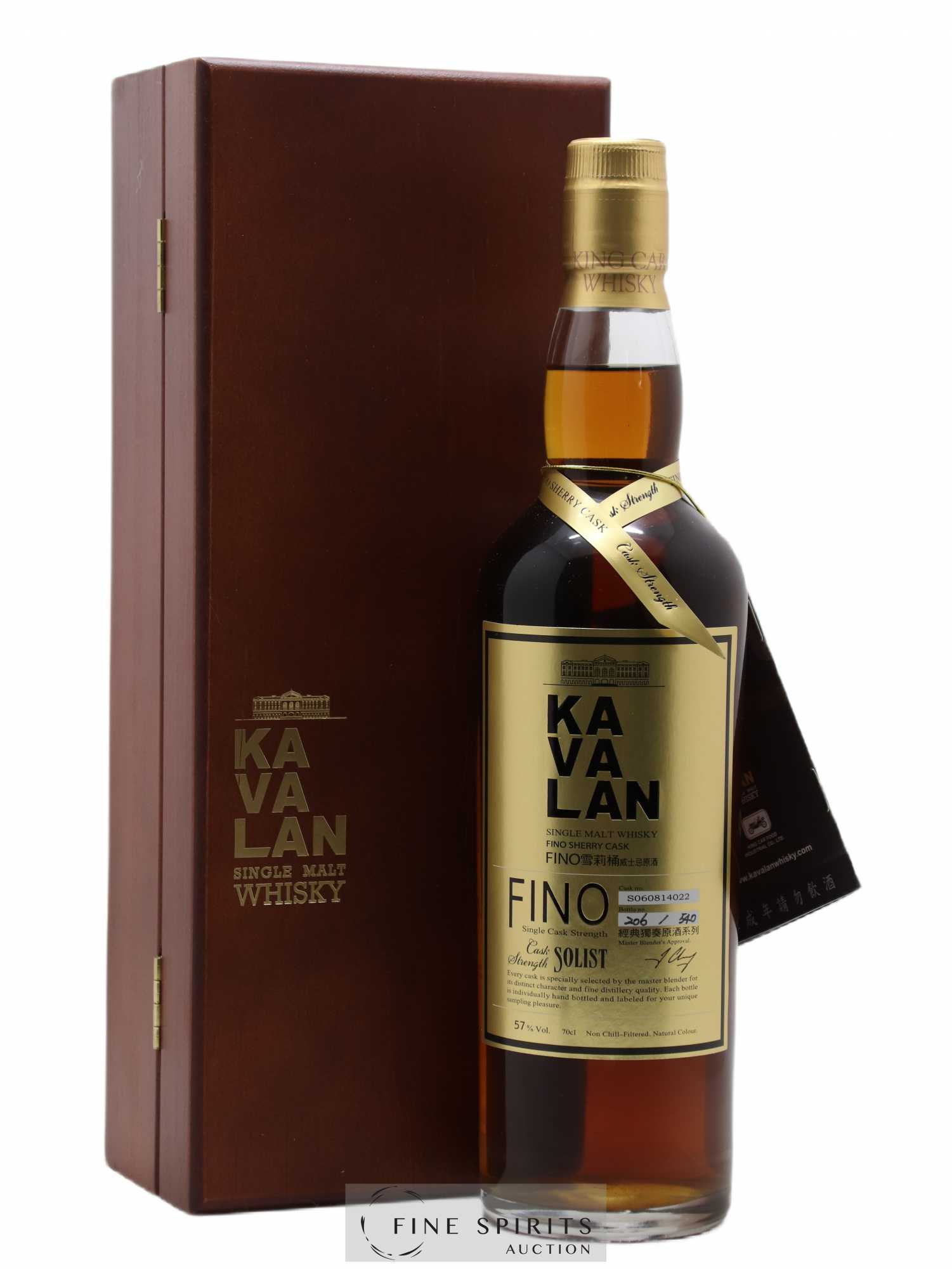 Kavalan Of. Solist Fino Sherry Cask n°S060814022 - One of 540 - bottled 2012 LMDW Cask Strength - Lot de 1 bouteille - 0
