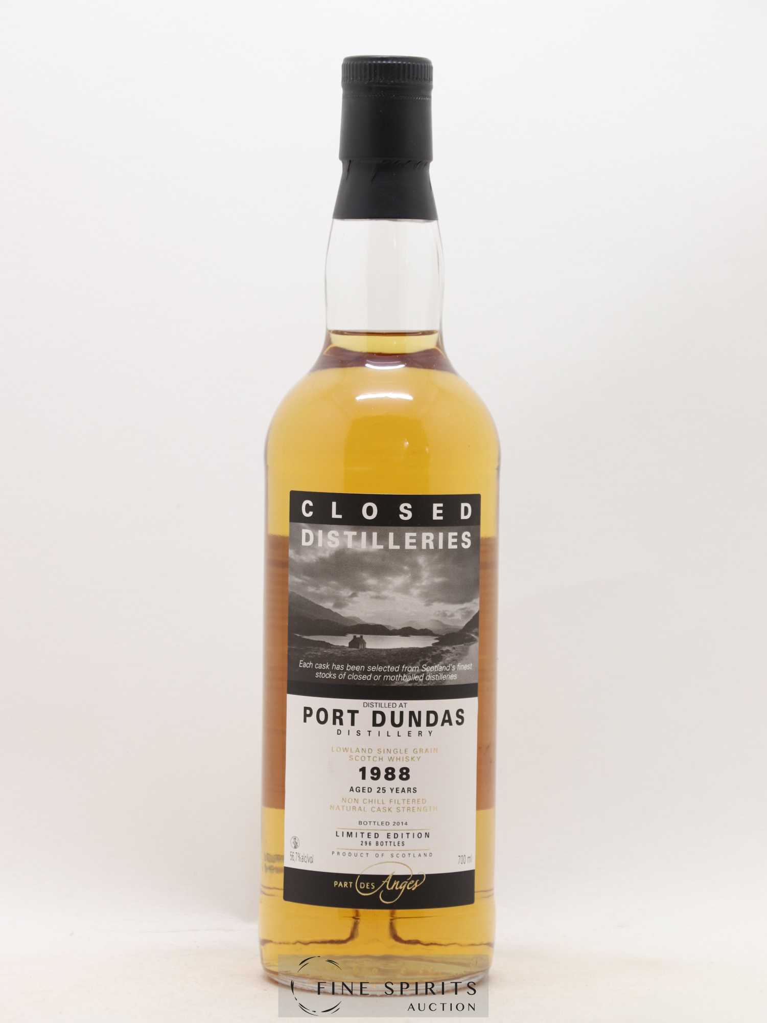 Port Dundas 25 years 1988 Part des Anges Limited Edition of 296 - bottled 2014 Closed Distilleries - Lot de 1 bouteille - 1