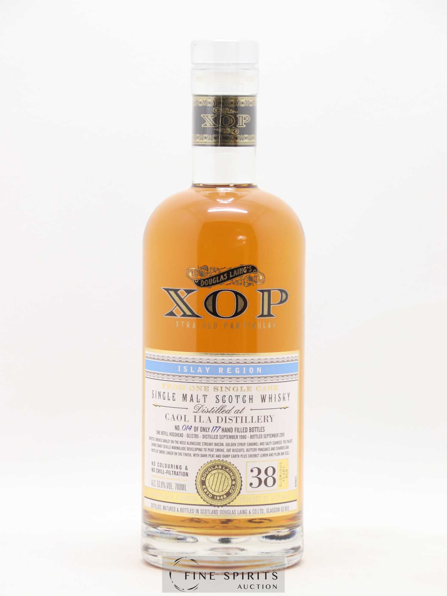 Caol Ila 38 years 1980 Douglas Laing Xtra Old Particular Hogshead n°DL12785 - One of 177 - bottled 2018 - Lot de 1 bouteille - 1