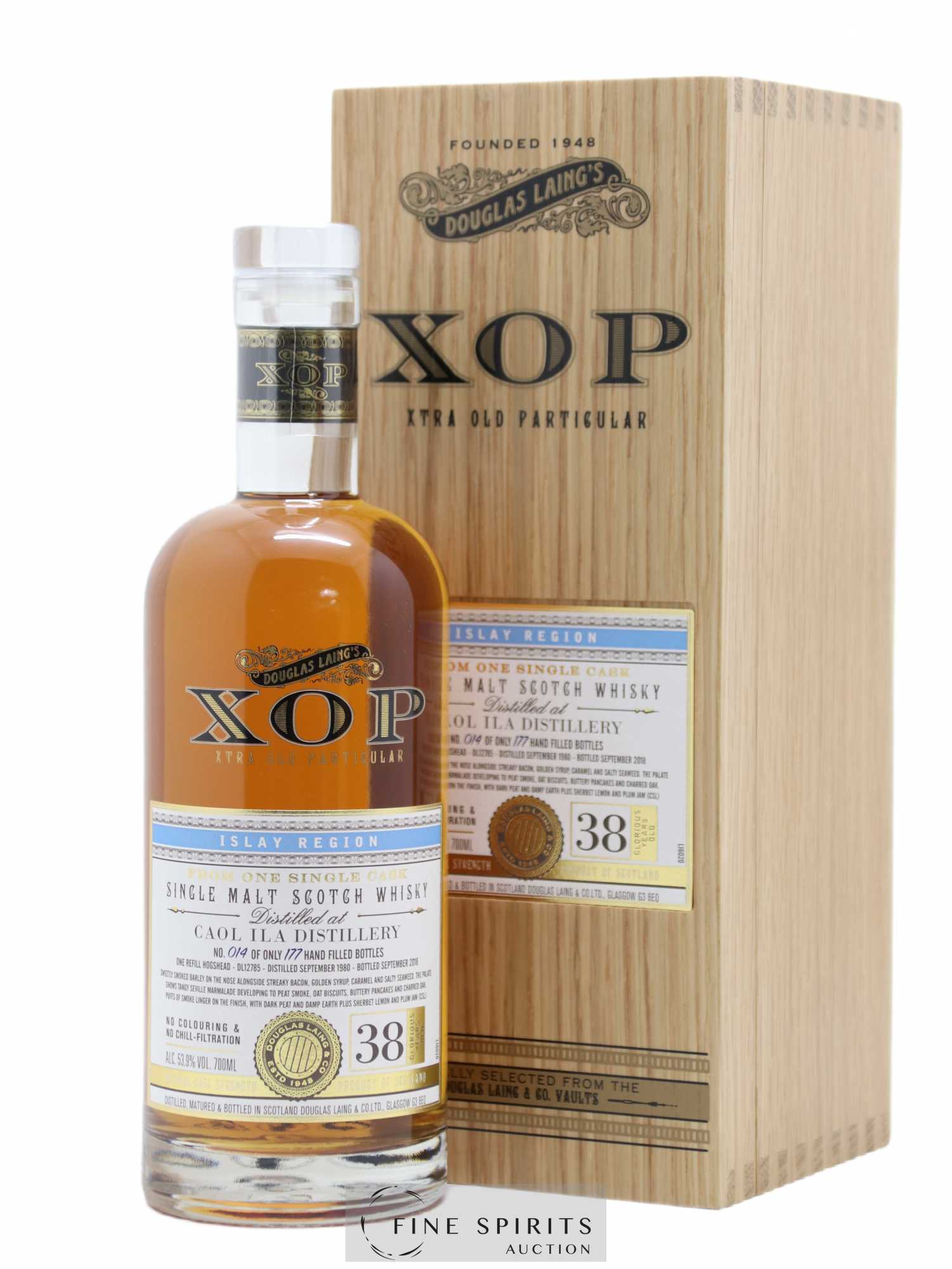 Caol Ila 38 years 1980 Douglas Laing Xtra Old Particular Hogshead n°DL12785 - One of 177 - bottled 2018 - Lot de 1 bouteille - 0