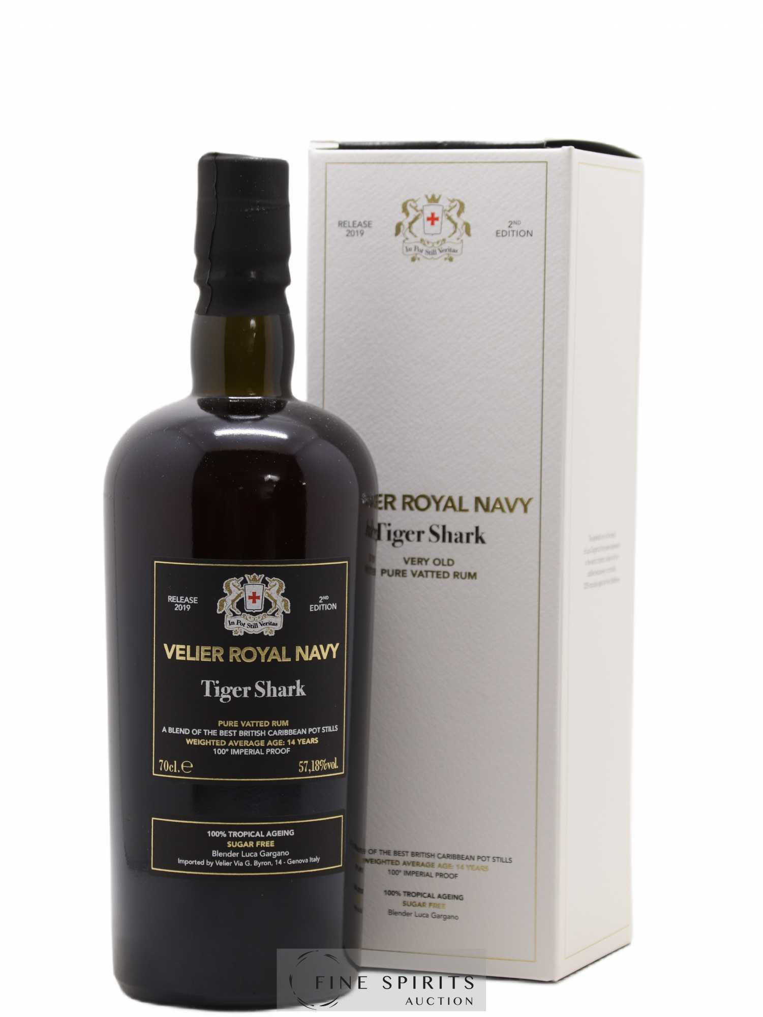 Velier Royal Navy 14 years Of. Tiger Shark 2nd Edition - Release 2019 - Lot de 1 bouteille - 0