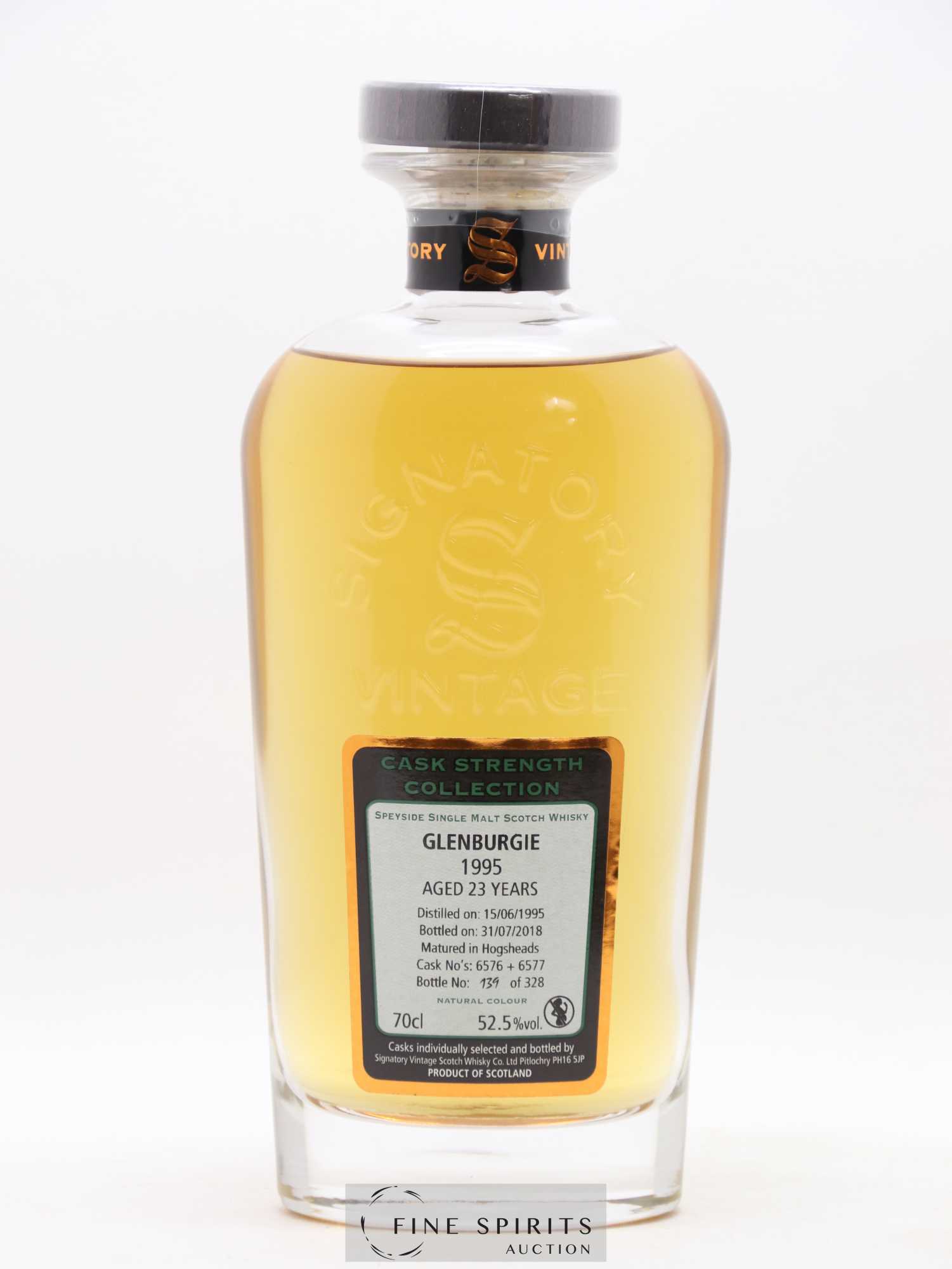 Glenburgie 23 years 1995 Signatory Vintage Cask n°6576-6577 - One of 328 - bottled 2018 Cask Strength Collection - Lot de 1 bouteille - 1
