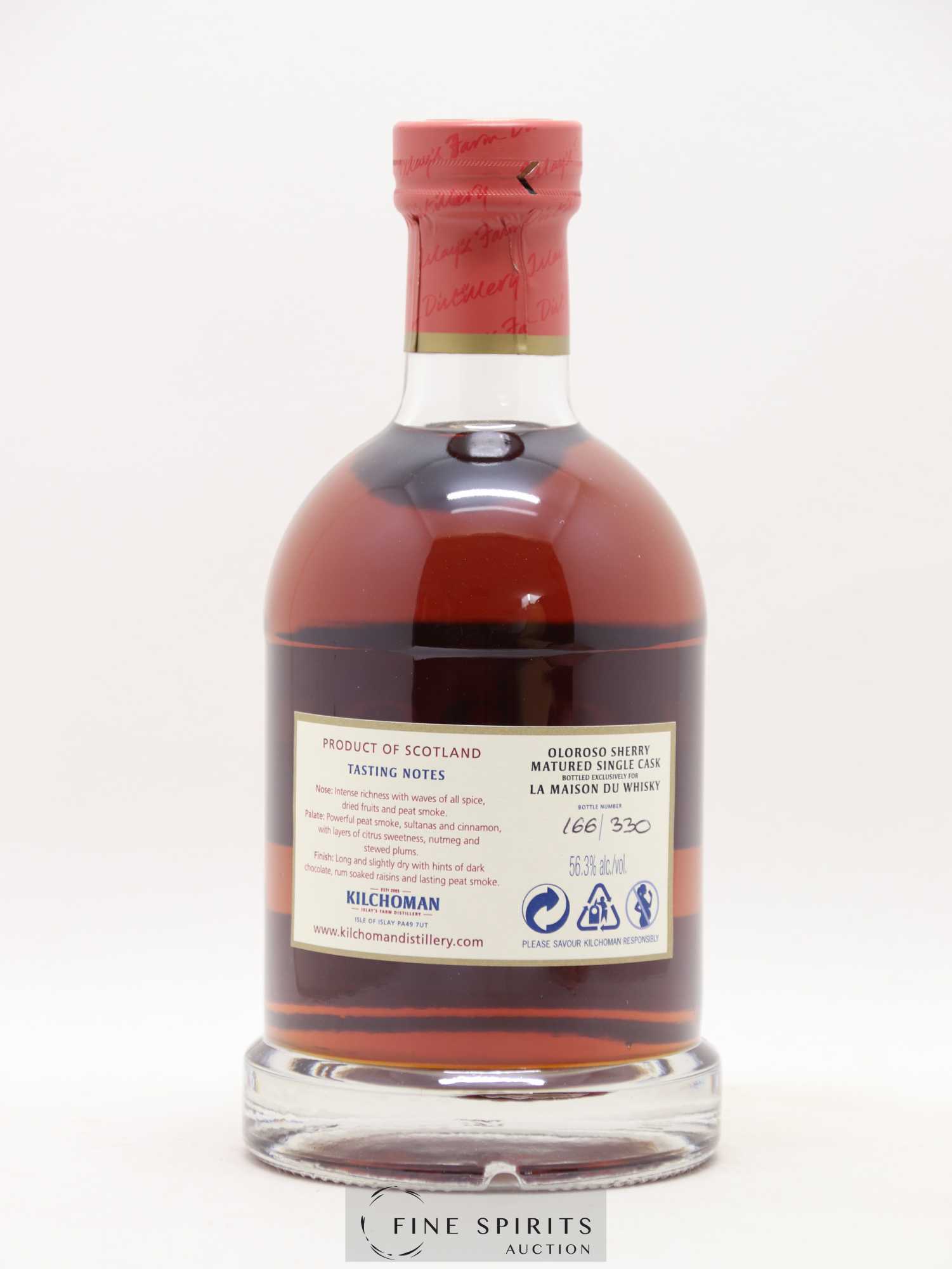 Kilchoman 2011 Of. Oloroso Sherry Cask n°621-2011 - One of 330 - bottled 2019 LMDW - Lot de 1 bouteille - 2