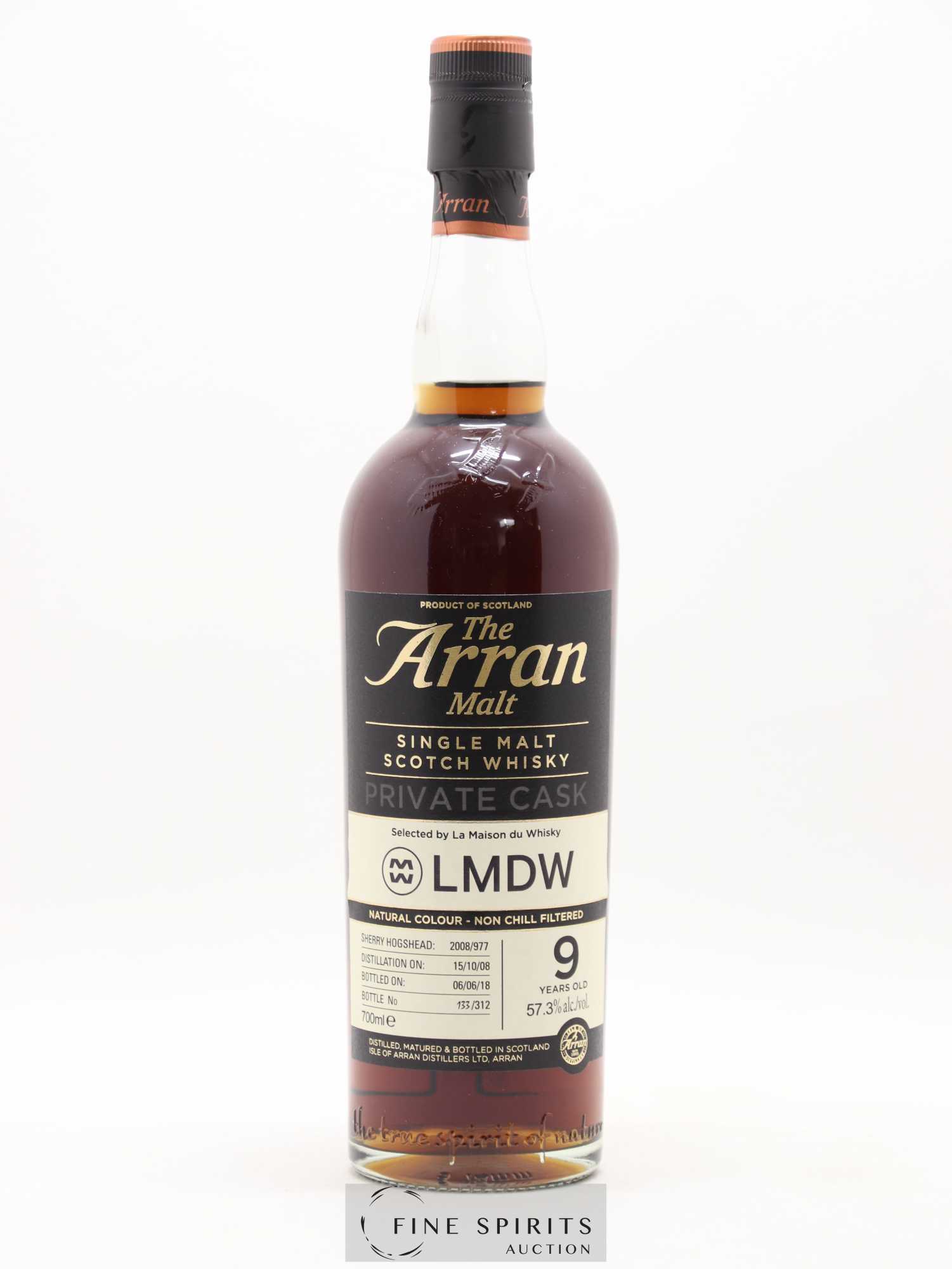 Arran 9 years 2008 Of. Cask 2008-977 - One of 312 - bottled 2018 LMDW Private Cask - Lot de 1 bouteille - 1
