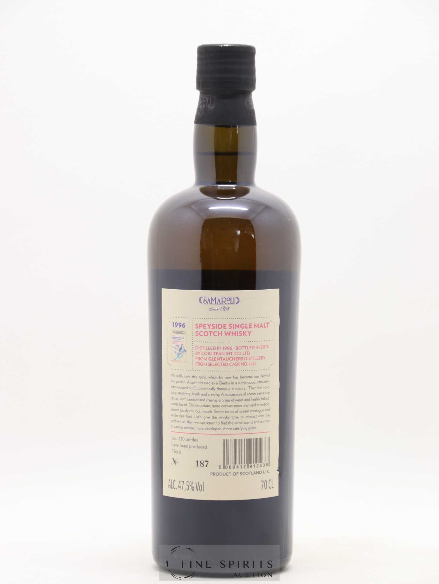 Glentauchers 1996 Samaroli Cask n°7839 - One of 230 - bottled 2018 - Lot of 1 bottle - 2