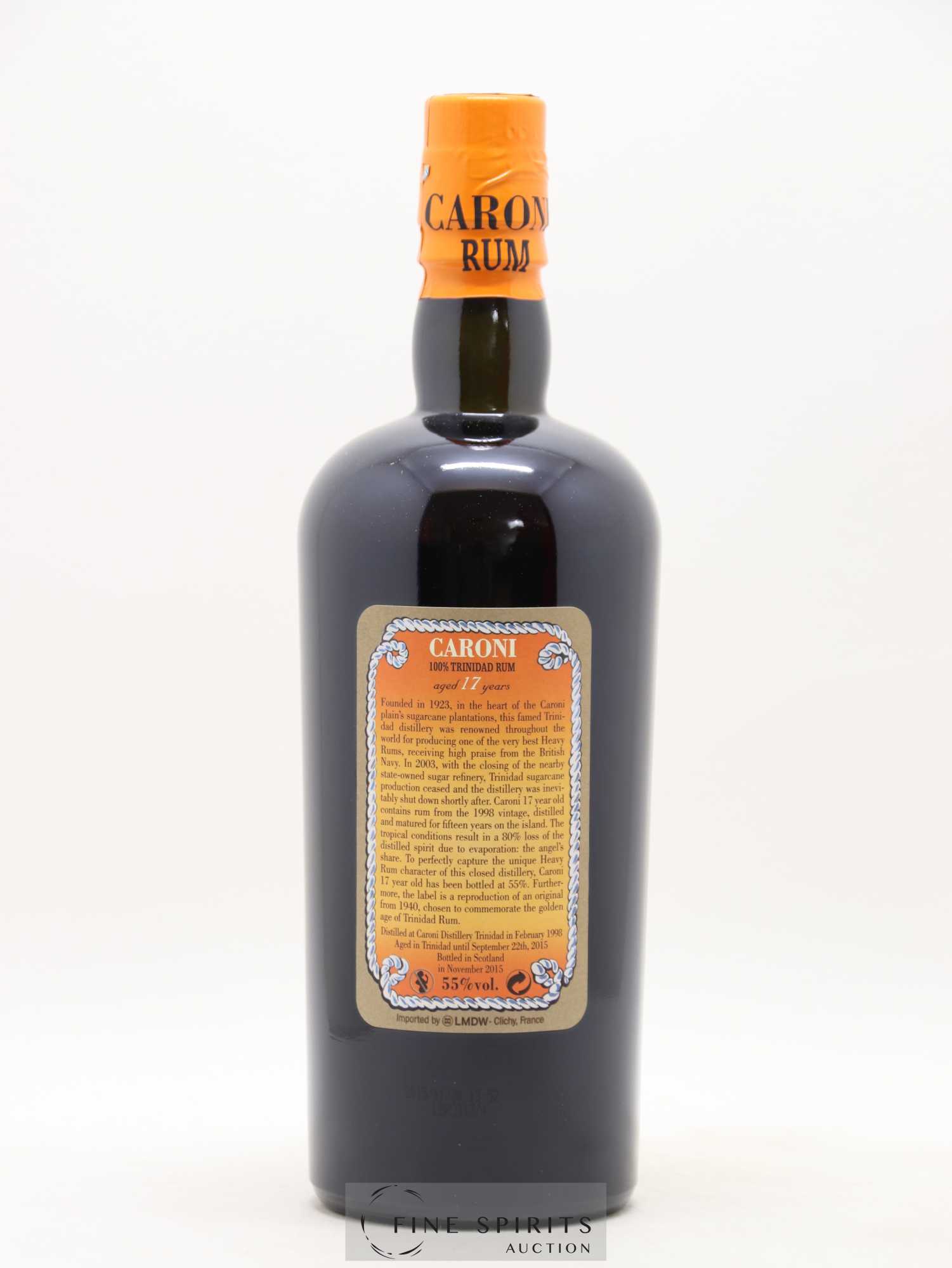 Caroni 17 years 1998 Of. 110° Proof bottled 2015 LMDW Extra Strong - Lot de 1 bouteille - 2