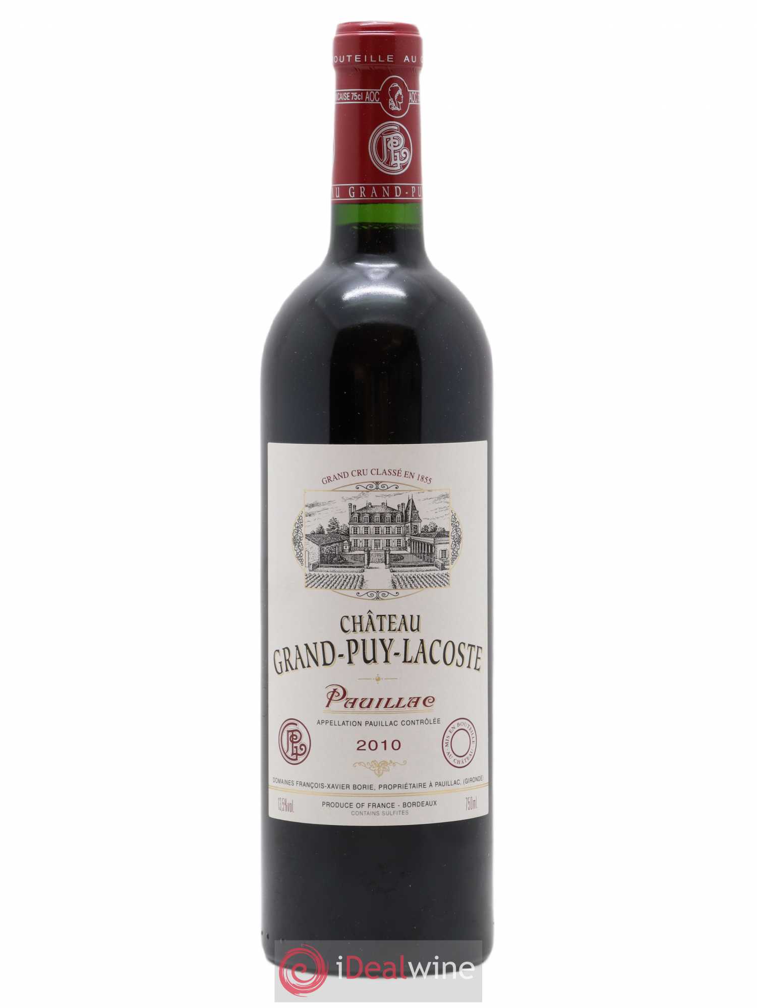 Château Grand Puy Lacoste 5ème Grand Cru Classé 2010 - Lot de 1 bouteille - 0
