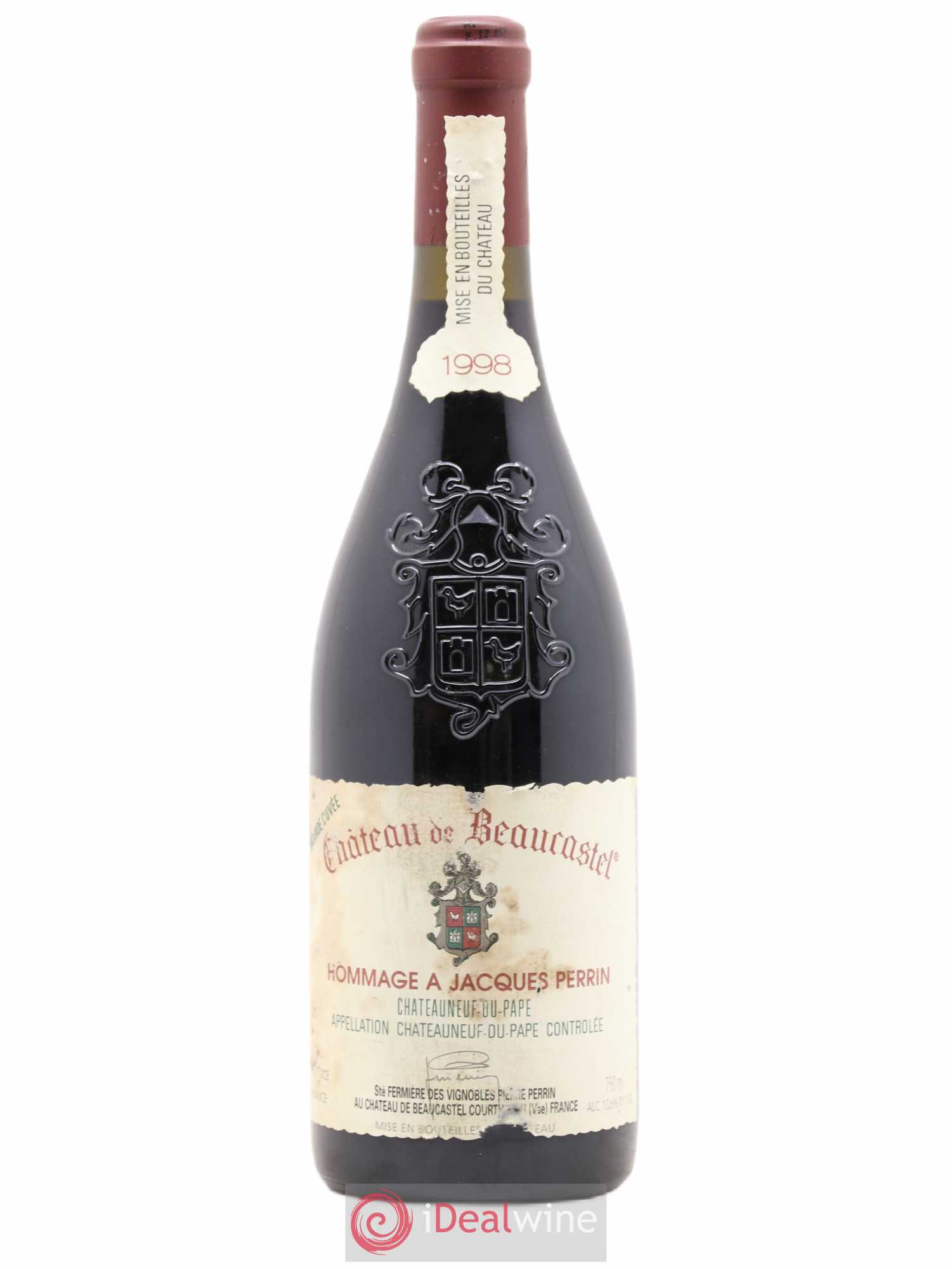 Châteauneuf-du-Pape Château de Beaucastel Hommage à Jacques Perrin Famille Perrin 1998 - Lot de 1 bouteille - 0