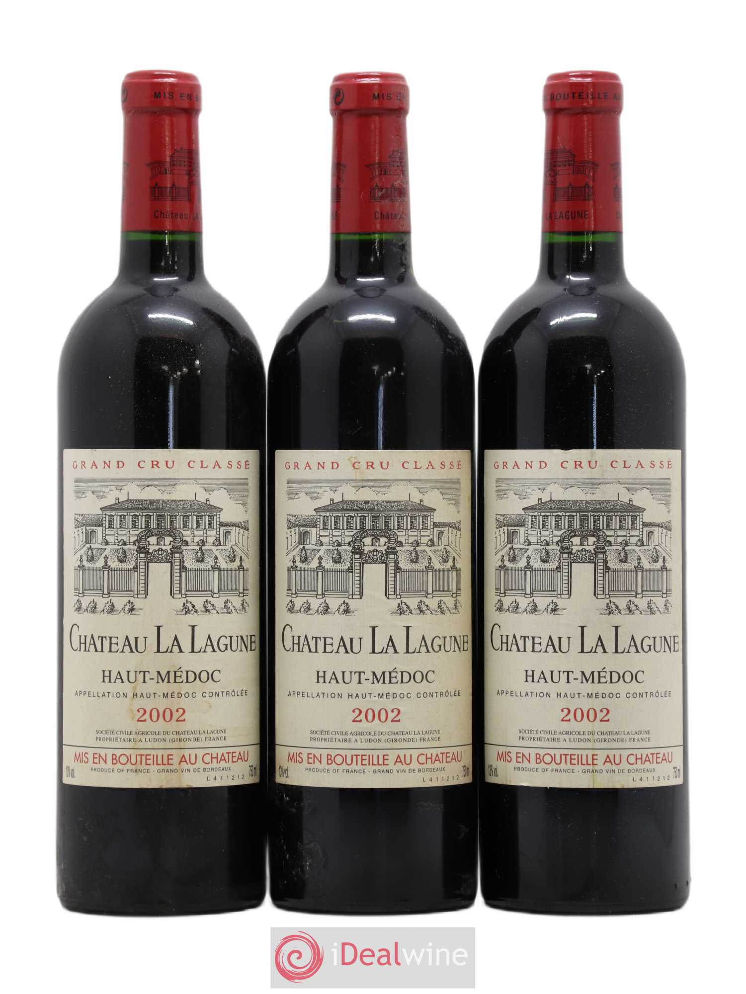 Château la Lagune 3ème Grand Cru Classé 2002 - Lot de 3 bouteilles - 0