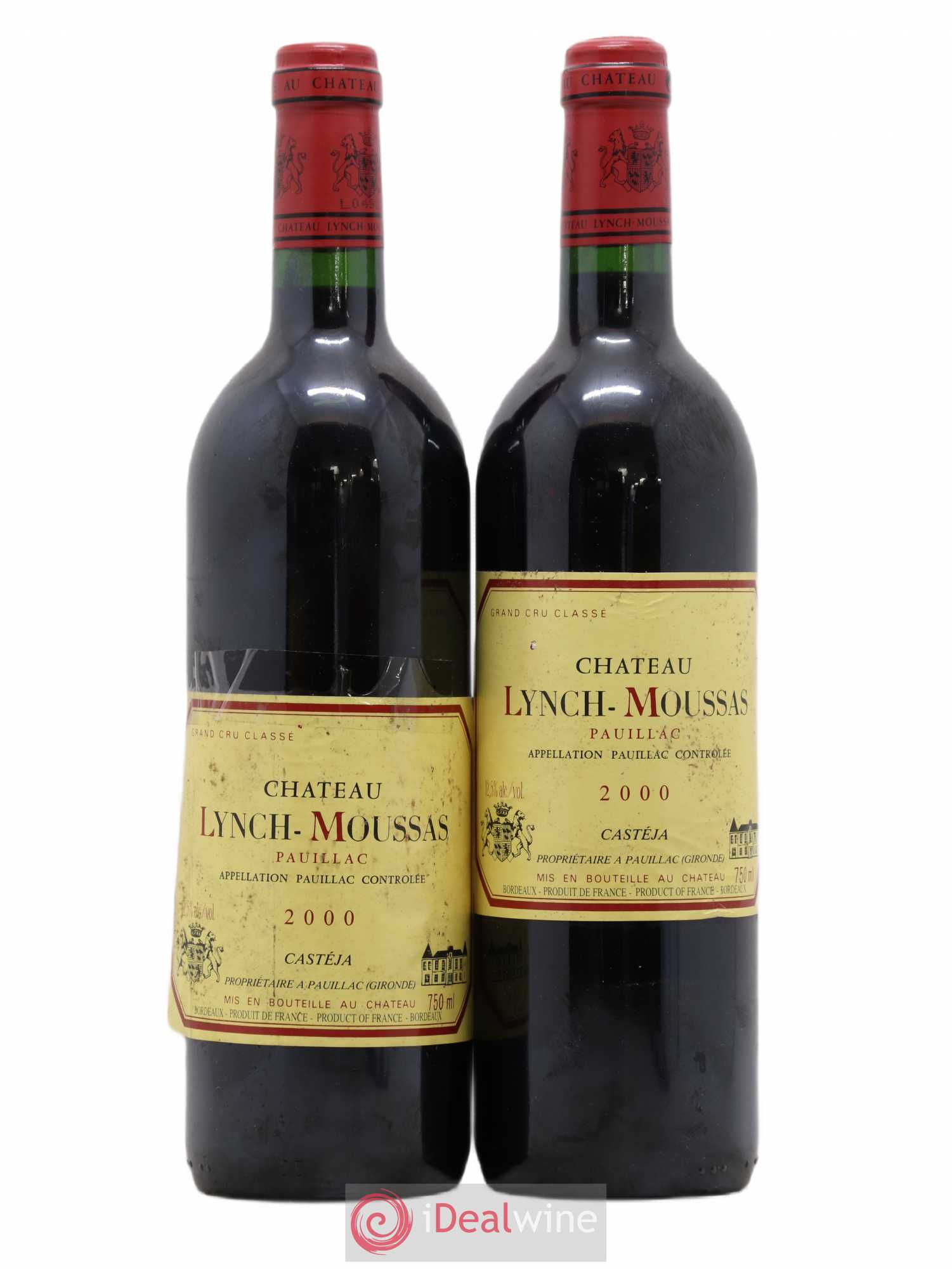 Château Lynch Moussas 5ème Grand Cru Classé 2000 - Lot de 2 bouteilles - 0
