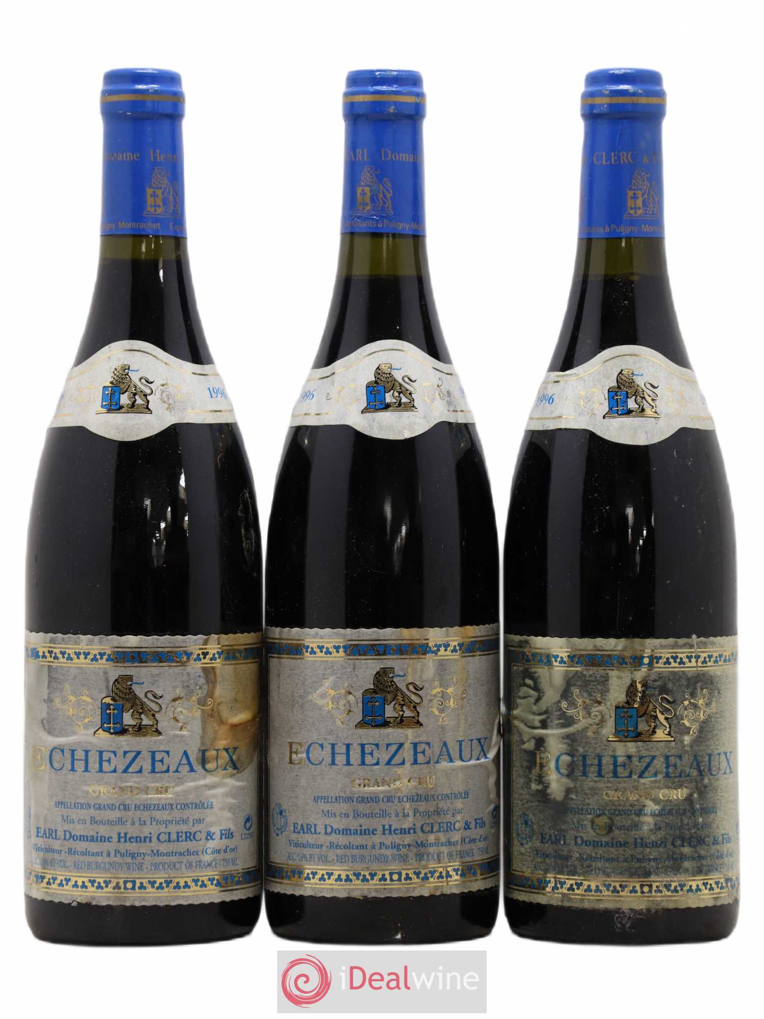 Echezeaux Grand Cru Henri Clerc Et Fils 1996 - Posten von 3 Flaschen - 0