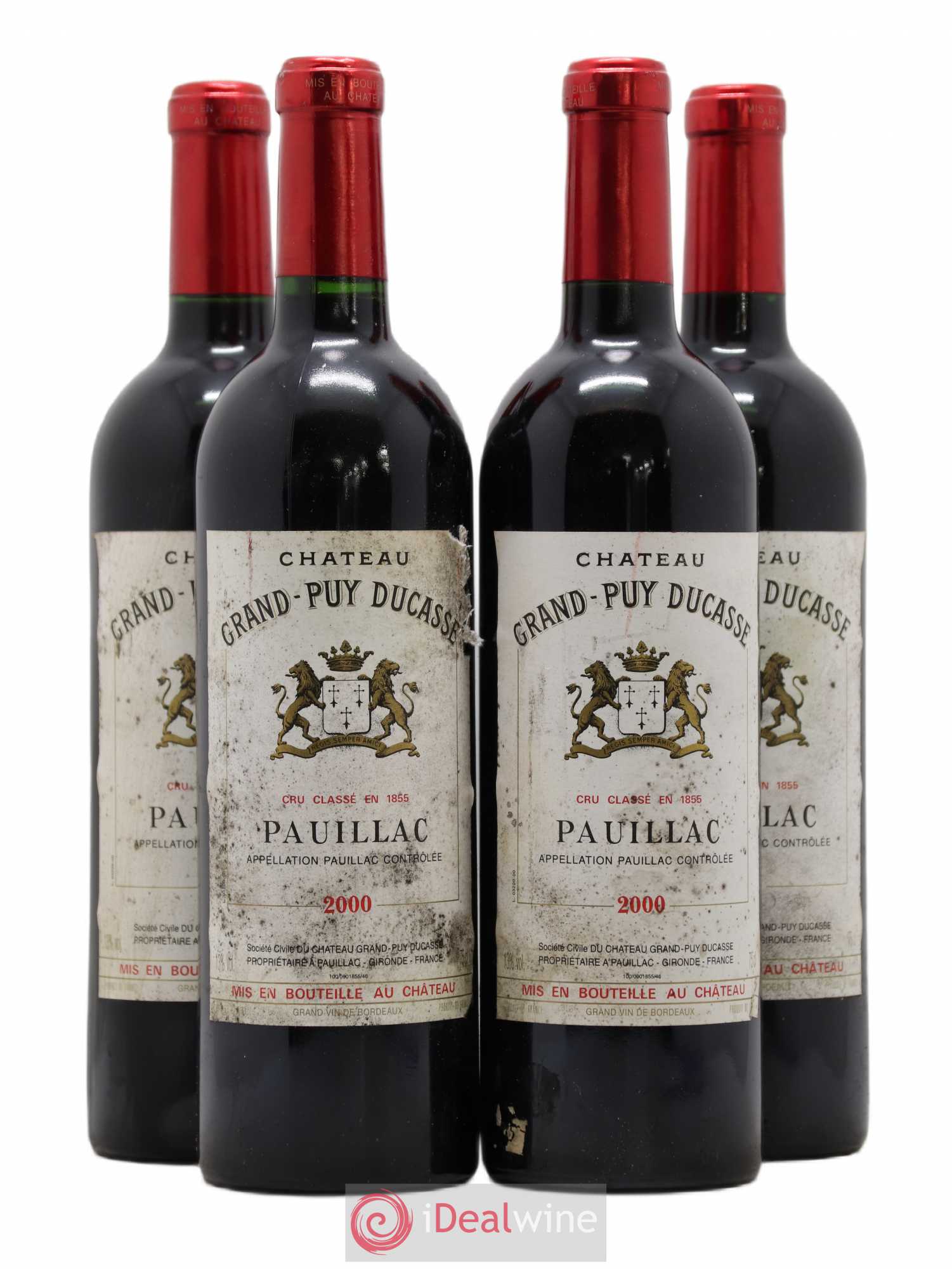 Château Grand Puy Ducasse 5ème Grand Cru Classé 2000 - Lot de 4 bouteilles - 0