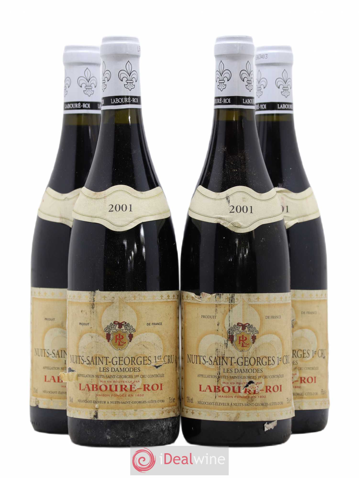 Nuits-Saint-Georges 1er Cru Les Damodes Laboure Roi 2001 - Lot de 4 bouteilles - 0