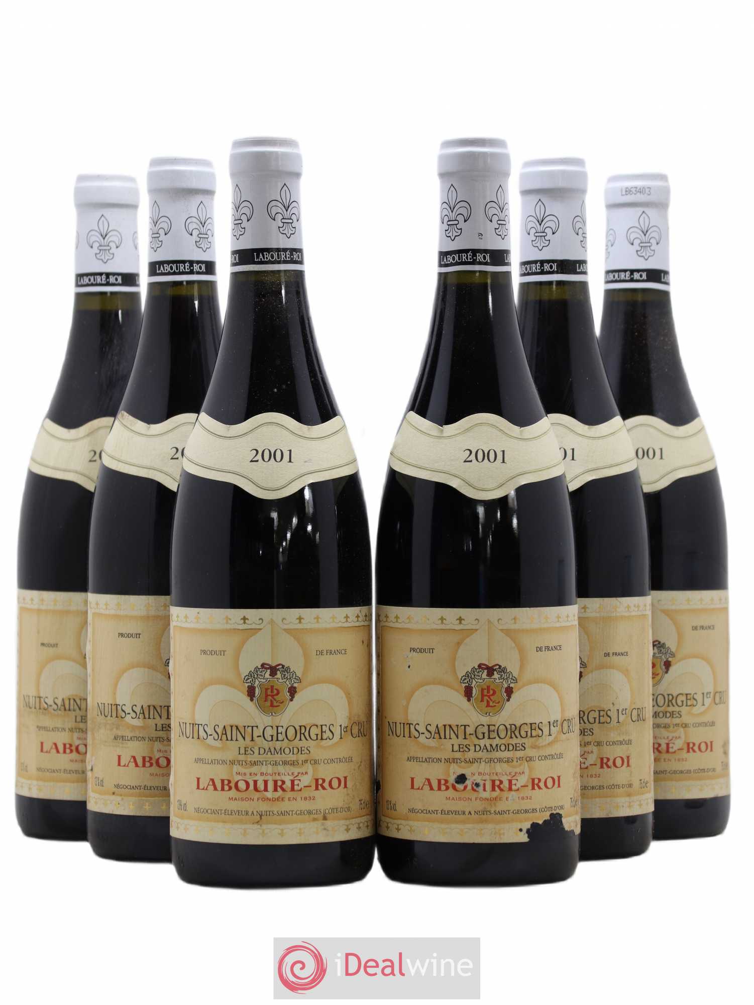 Nuits-Saint-Georges 1er Cru Les Damodes Laboure Roi 2001 - Lot de 6 bouteilles - 0