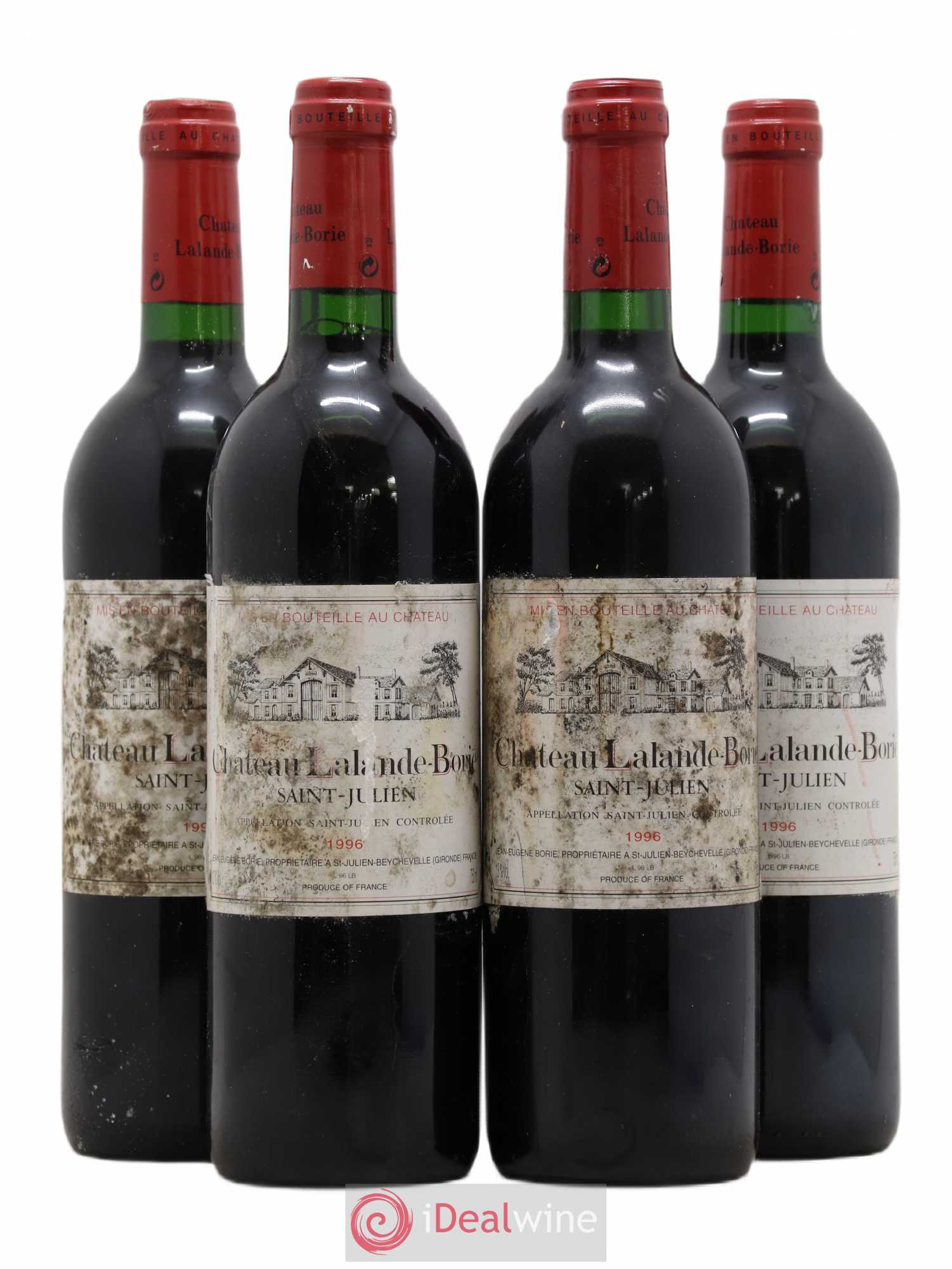 Château Lalande Borie 1996 - Lot de 4 bouteilles - 0