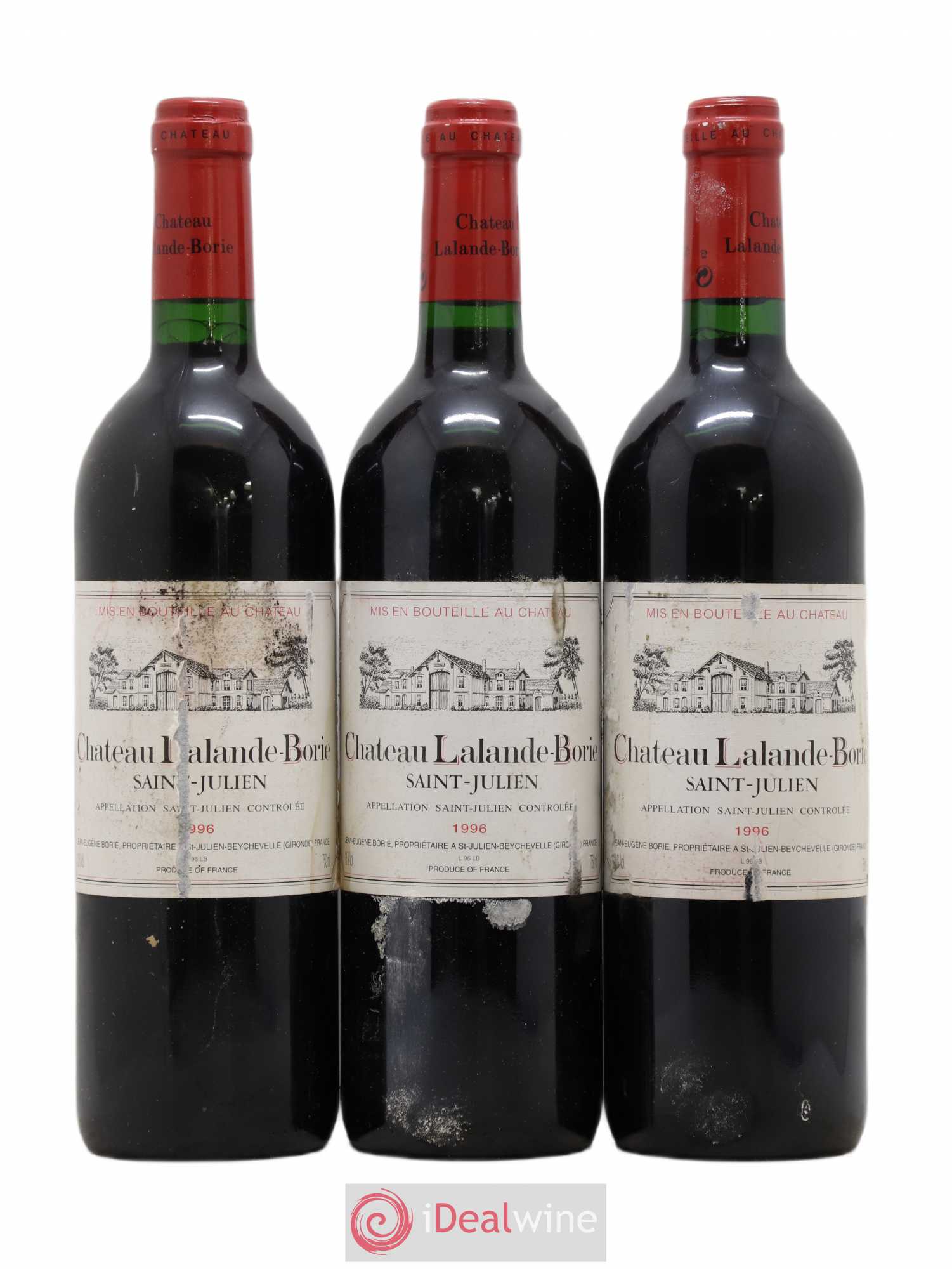 Château Lalande Borie 1996 - Lot de 3 bouteilles - 0