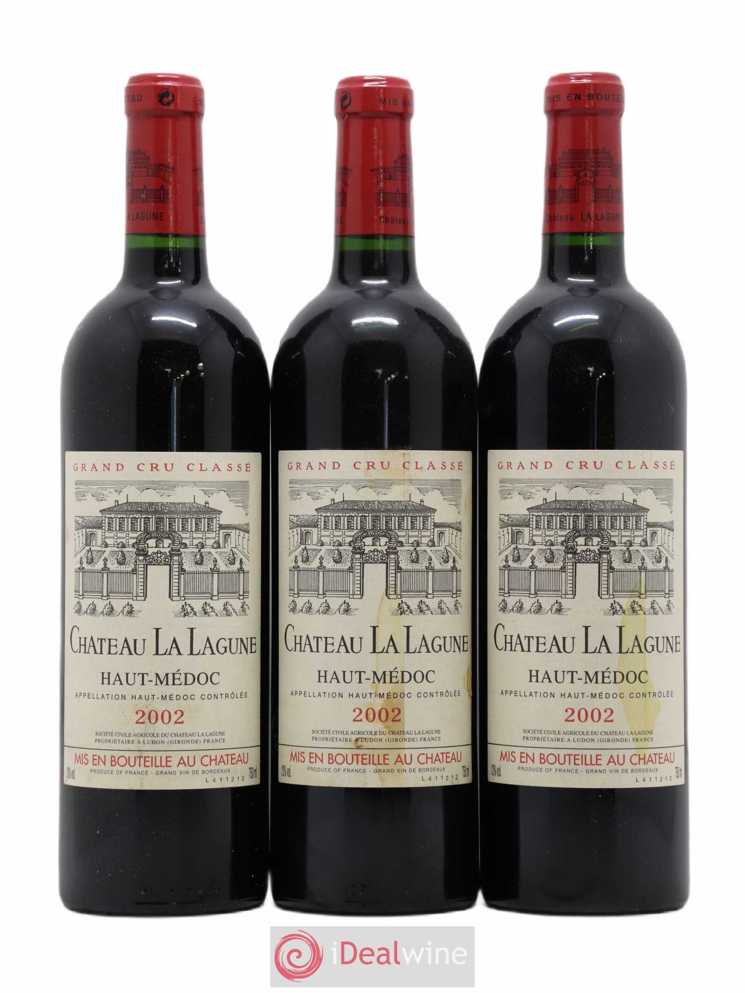Château la Lagune 3ème Grand Cru Classé 2002 - Lot de 3 bouteilles - 0