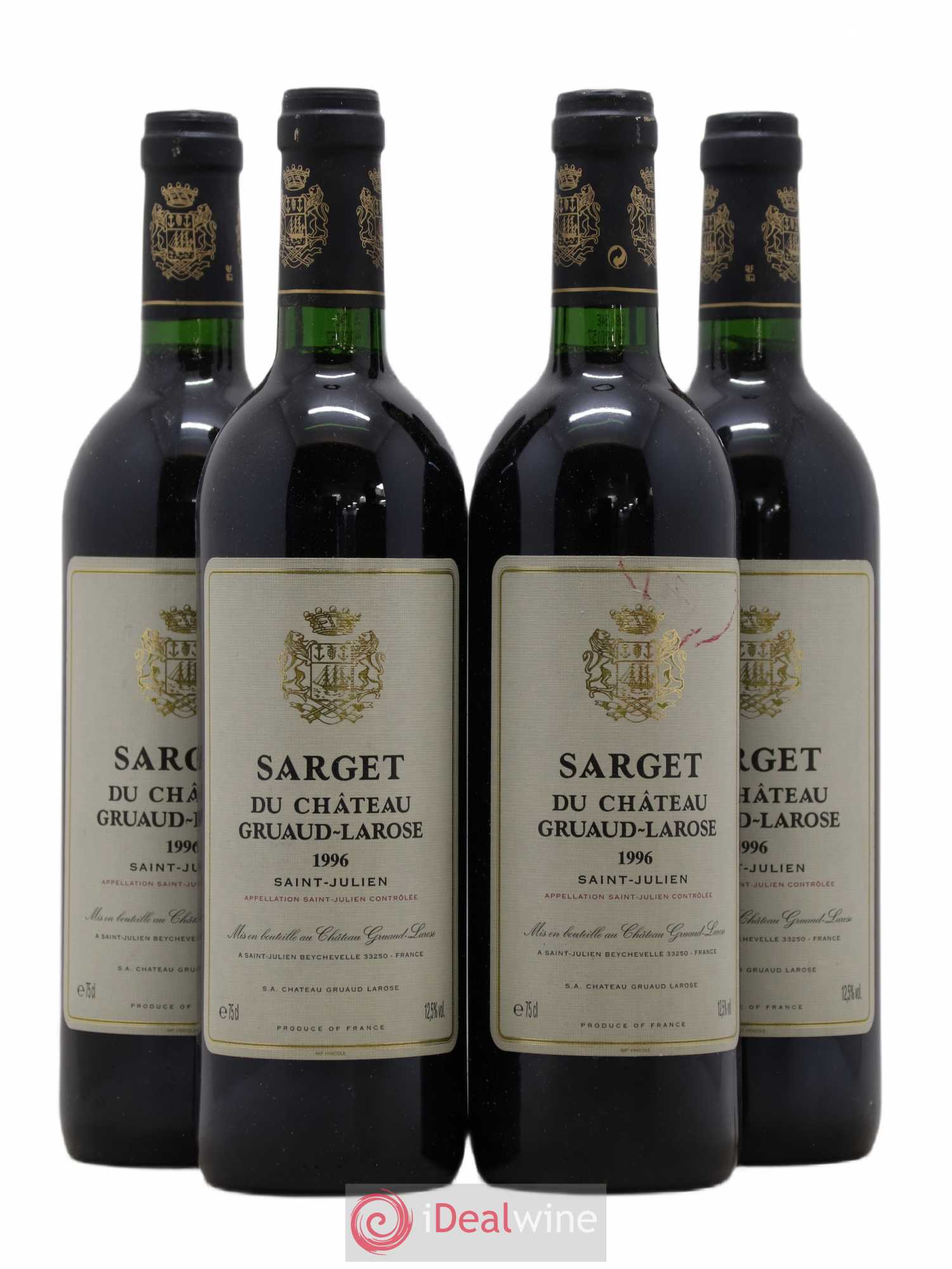 Sarget de Gruaud Larose Second Vin 1996 - Lot de 4 bouteilles - 0