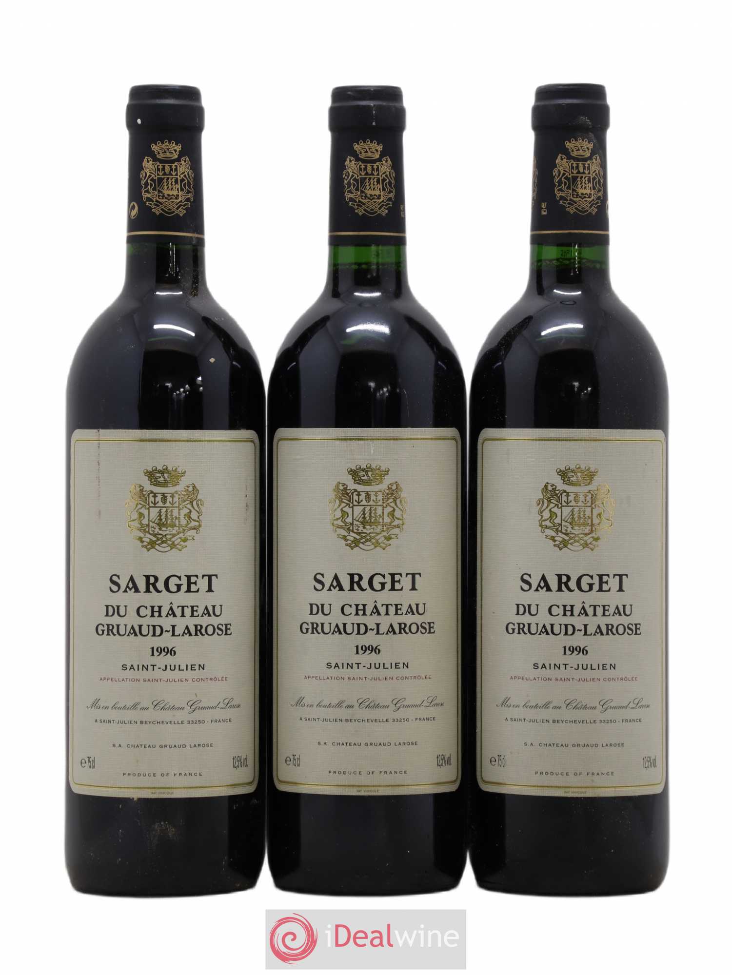 Sarget de Gruaud Larose Second Vin 1996 - Lot de 3 bouteilles - 0