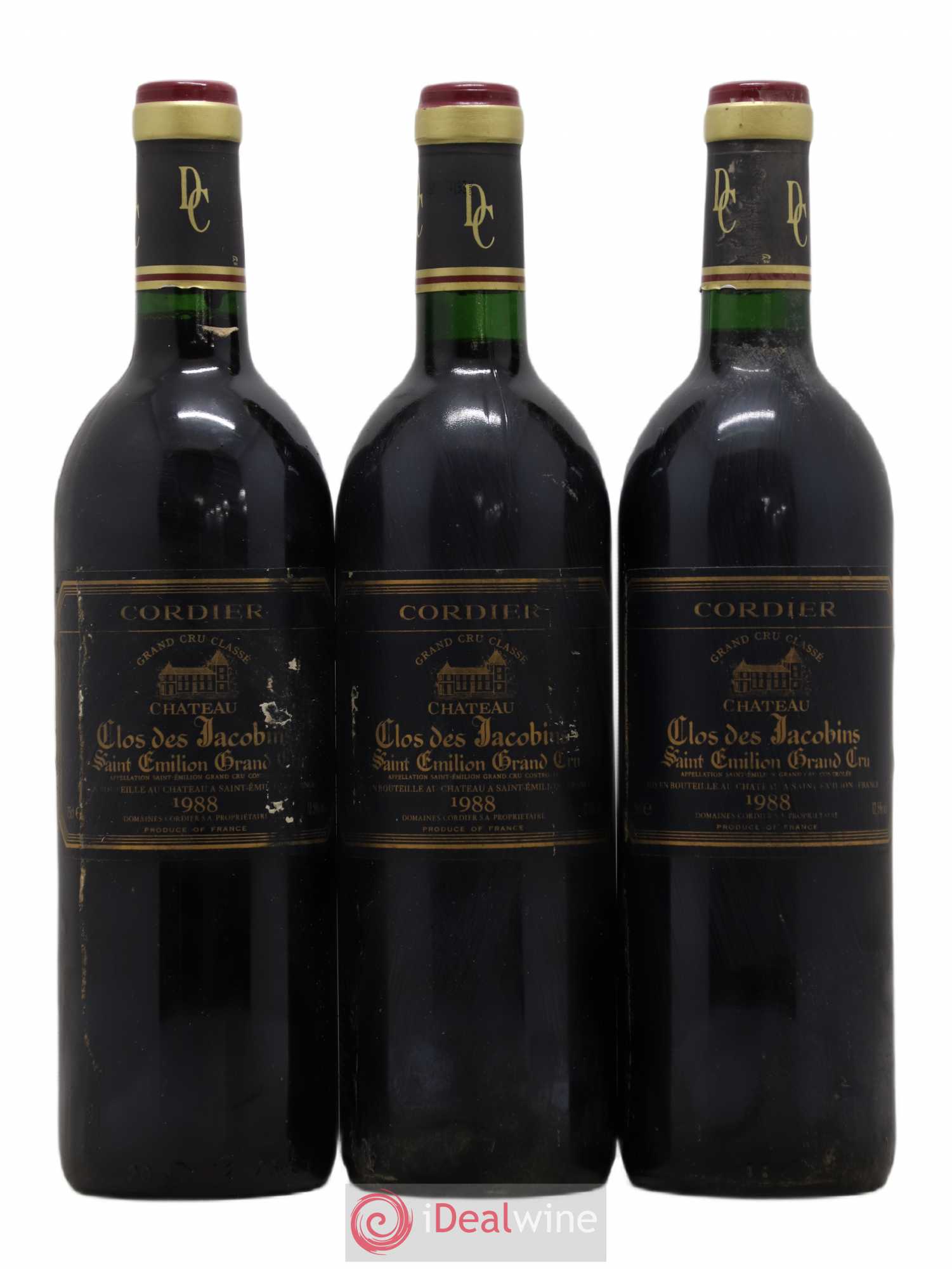 Château Clos des Jacobins Grand Cru Classé 1988 - Lot de 6 bouteilles - 1