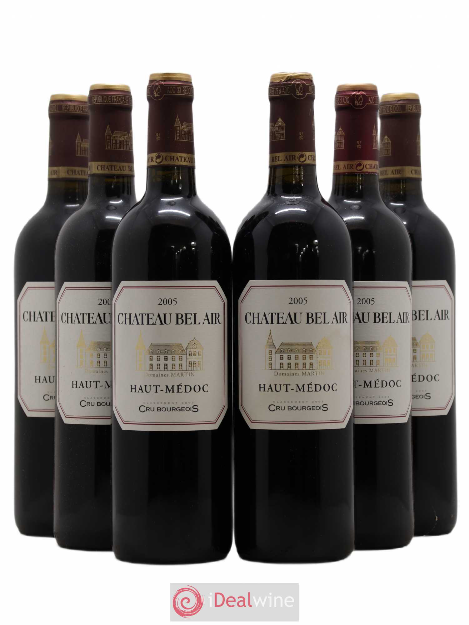 Château Bel Air Cru Bourgeois 2005 - Lot de 6 bouteilles - 0