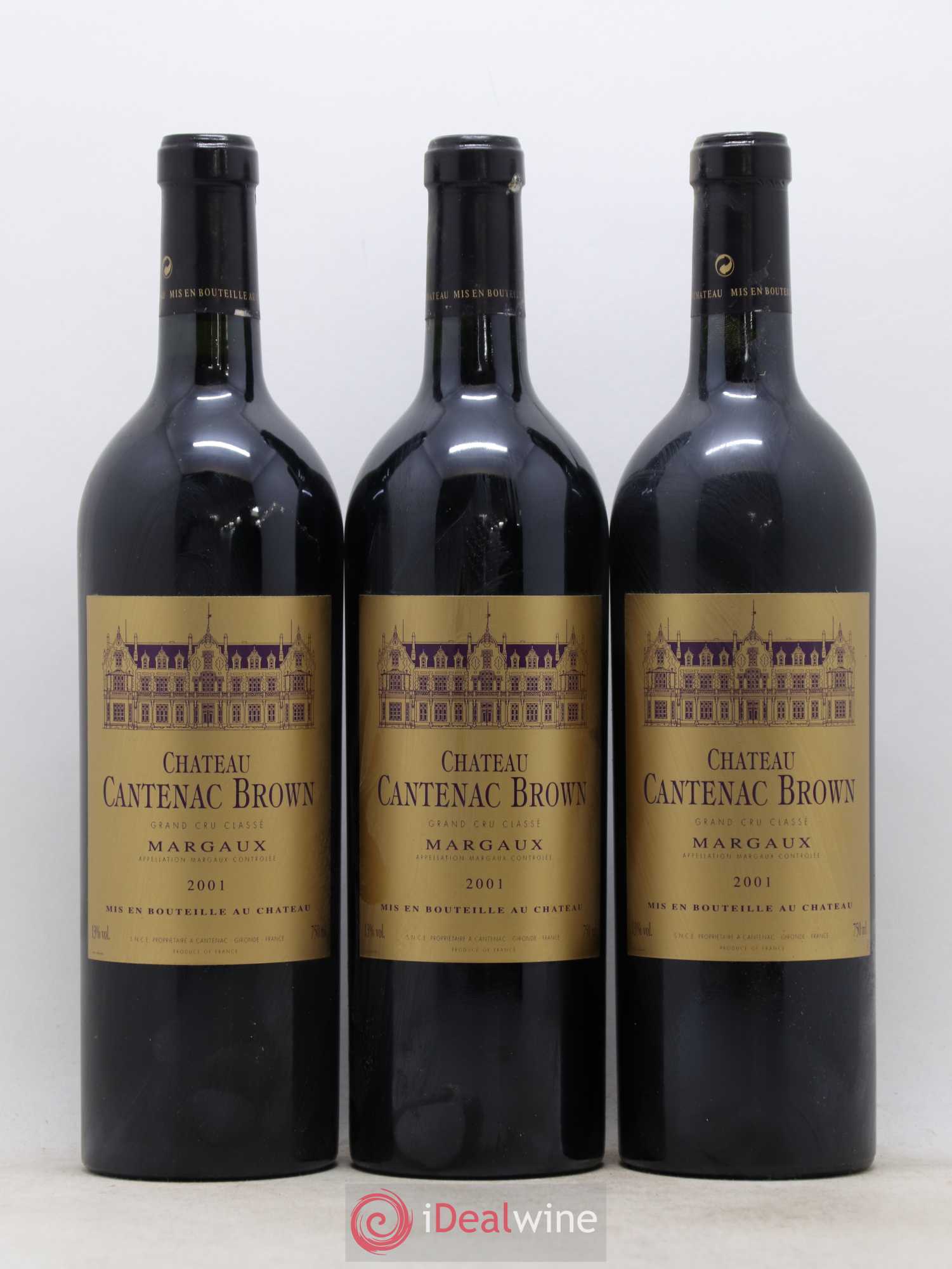 Château Cantenac Brown 3ème Grand Cru Classé 2001 - Lot de 12 bouteilles - 1