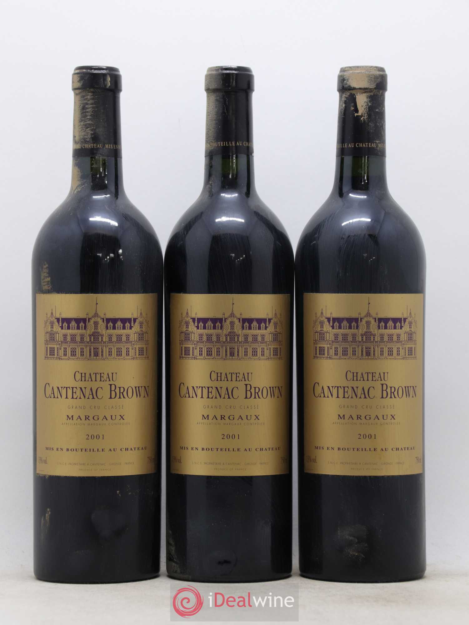Château Cantenac Brown 3ème Grand Cru Classé 2001 - Lot de 12 bouteilles - 2