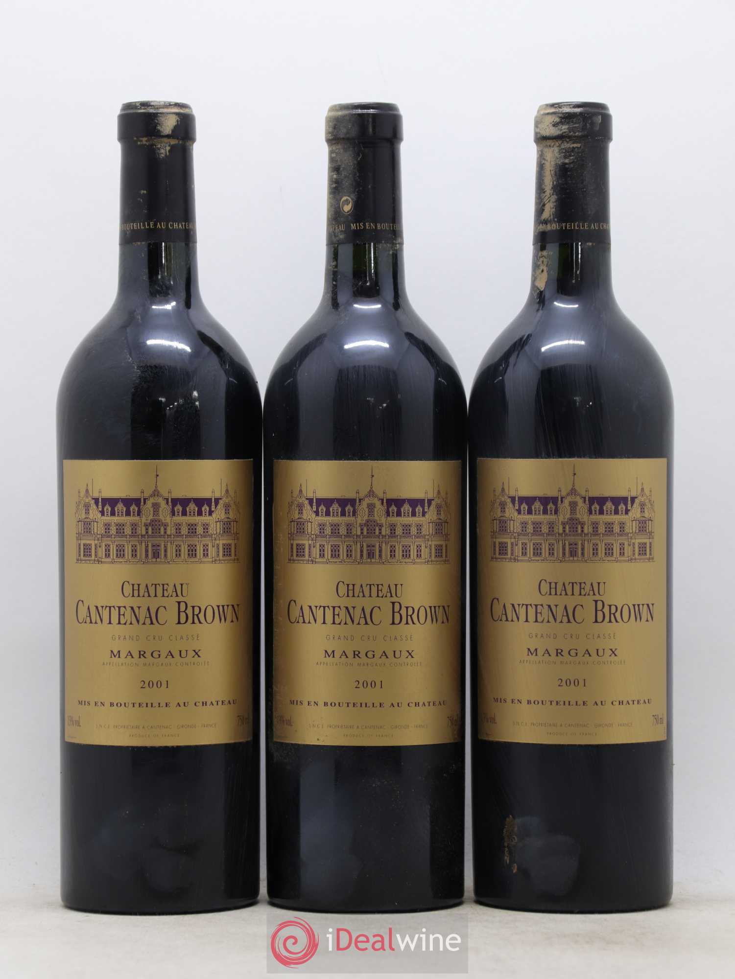 Château Cantenac Brown 3ème Grand Cru Classé 2001 - Lot de 12 bouteilles - 3