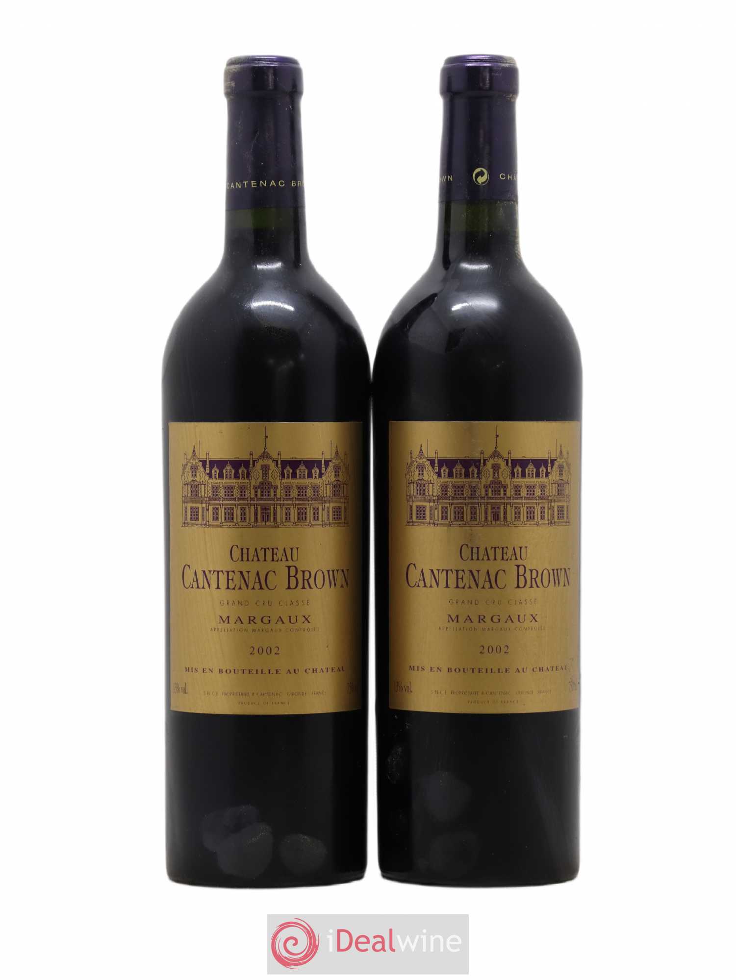 Château Cantenac Brown 3ème Grand Cru Classé 2002 - Lot de 2 bouteilles - 0