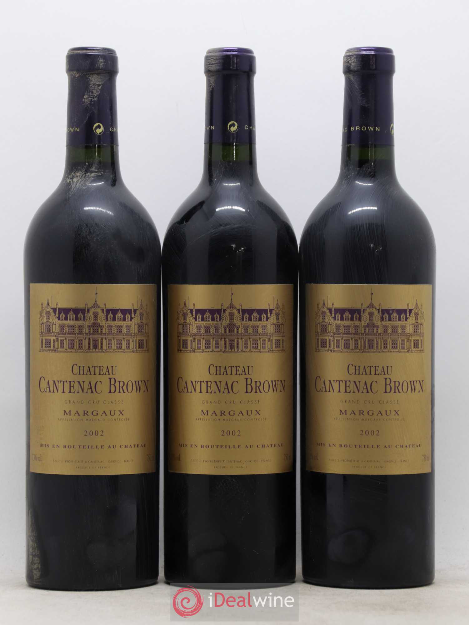 Château Cantenac Brown 3ème Grand Cru Classé 2002 - Lot de 12 bouteilles - 1