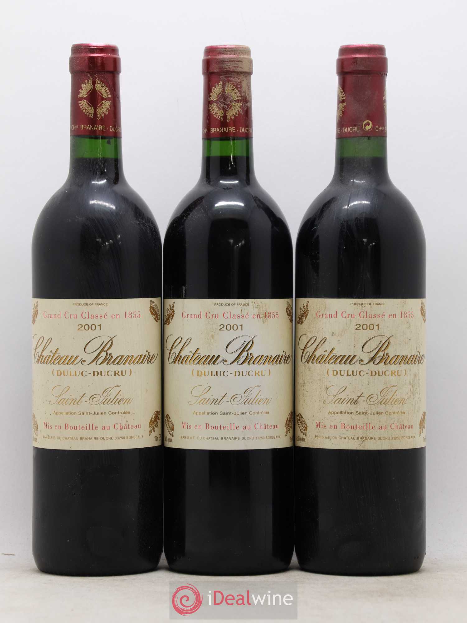 Château Branaire Ducru 4ème Grand Cru Classé 2001 - Lot de 12 bouteilles - 2