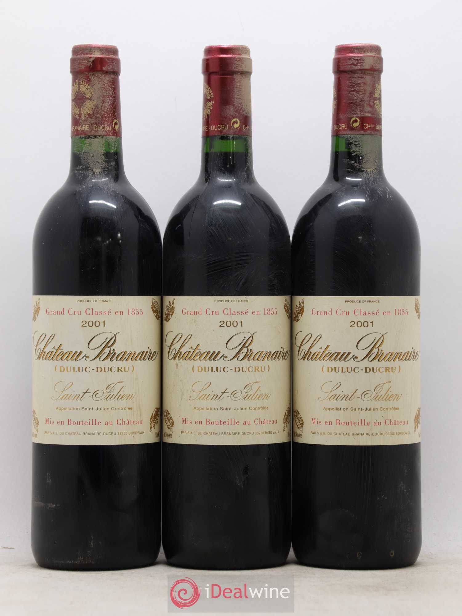Château Branaire Ducru 4ème Grand Cru Classé 2001 - Lot de 12 bouteilles - 3