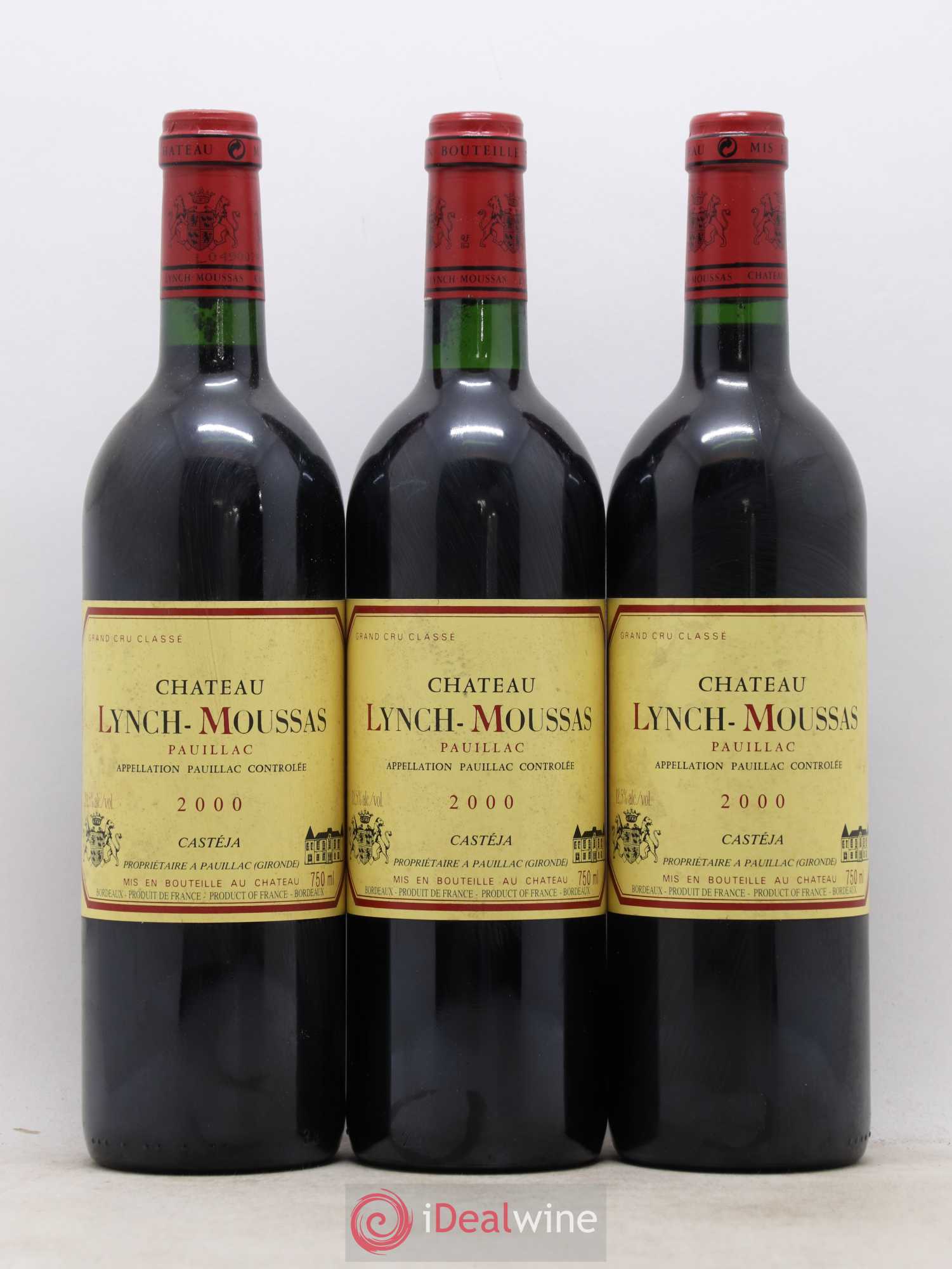 Château Lynch Moussas 5ème Grand Cru Classé 2000 - Lot de 12 bouteilles - 1