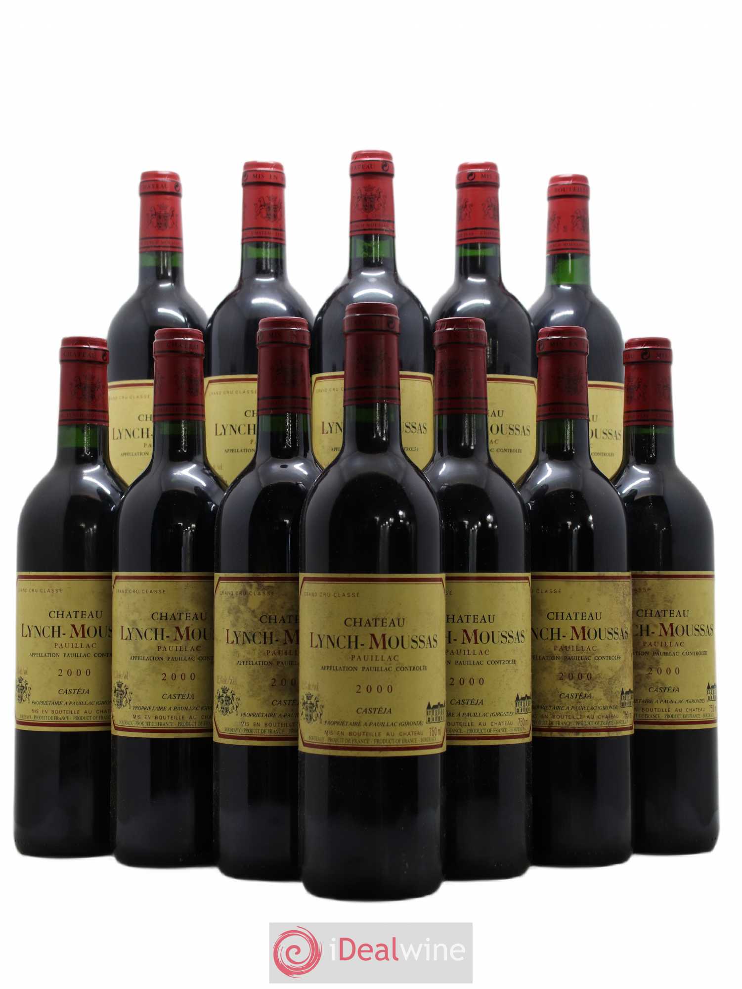 Château Lynch Moussas 5ème Grand Cru Classé 2000 - Lot de 12 bouteilles - 0