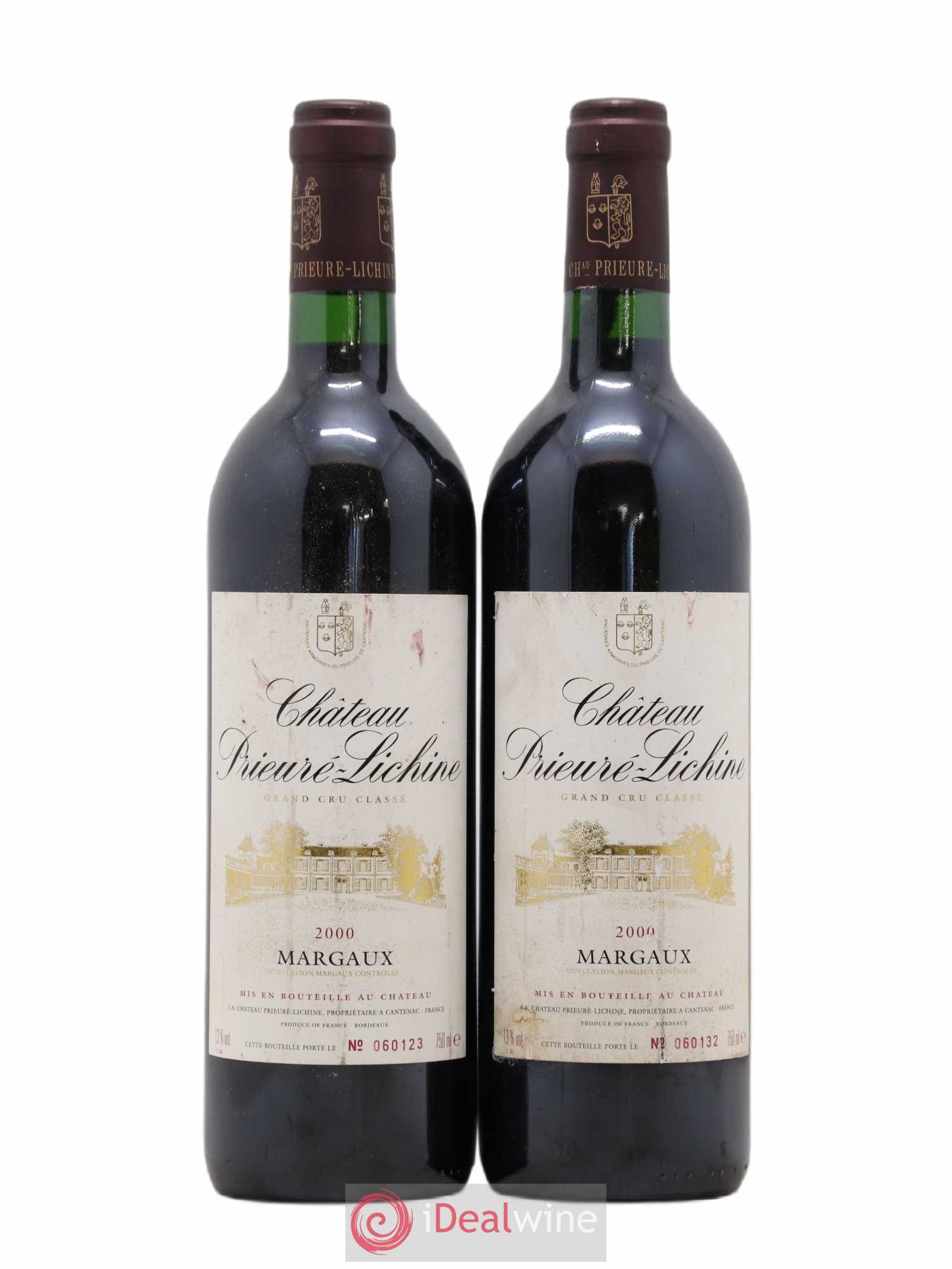 Château Prieuré Lichine 4ème Grand Cru Classé 2000 - Lot de 2 bouteilles - 0
