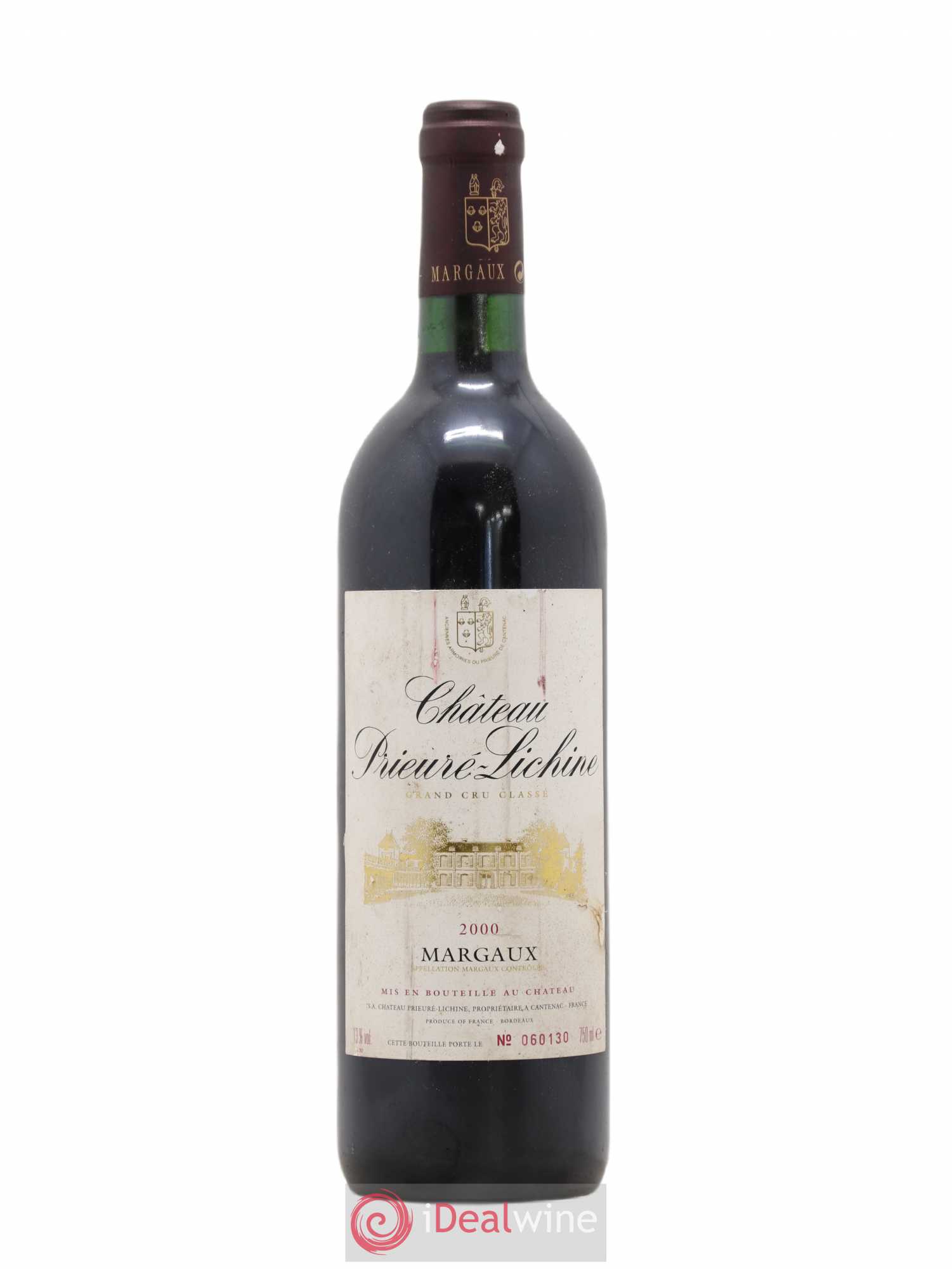 Château Prieuré Lichine 4ème Grand Cru Classé 2000 - Lot de 1 bouteille - 0